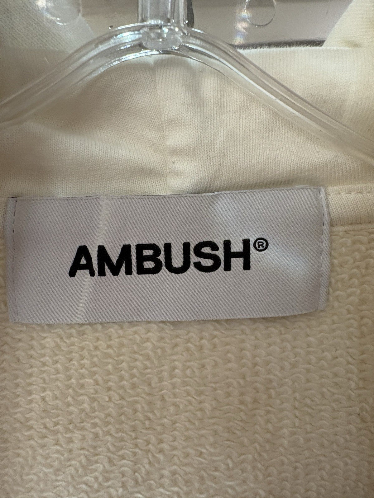 Ambush Fleece Workshop Hoodie Tofu/Black Size Small