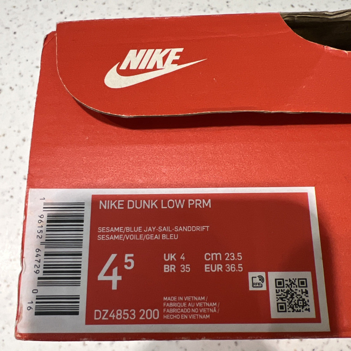 Nike Dunk Low Montreal Bagel Sesame Sz 4.5