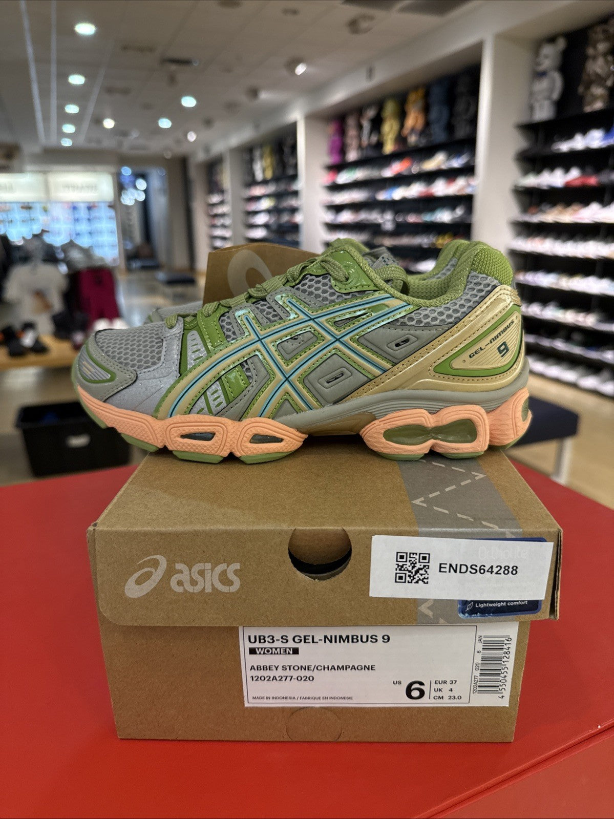 Size 6 - Kiko Kostadinov x ASICS UB3-S Gel Nimbus 9 Abbey Stone W
