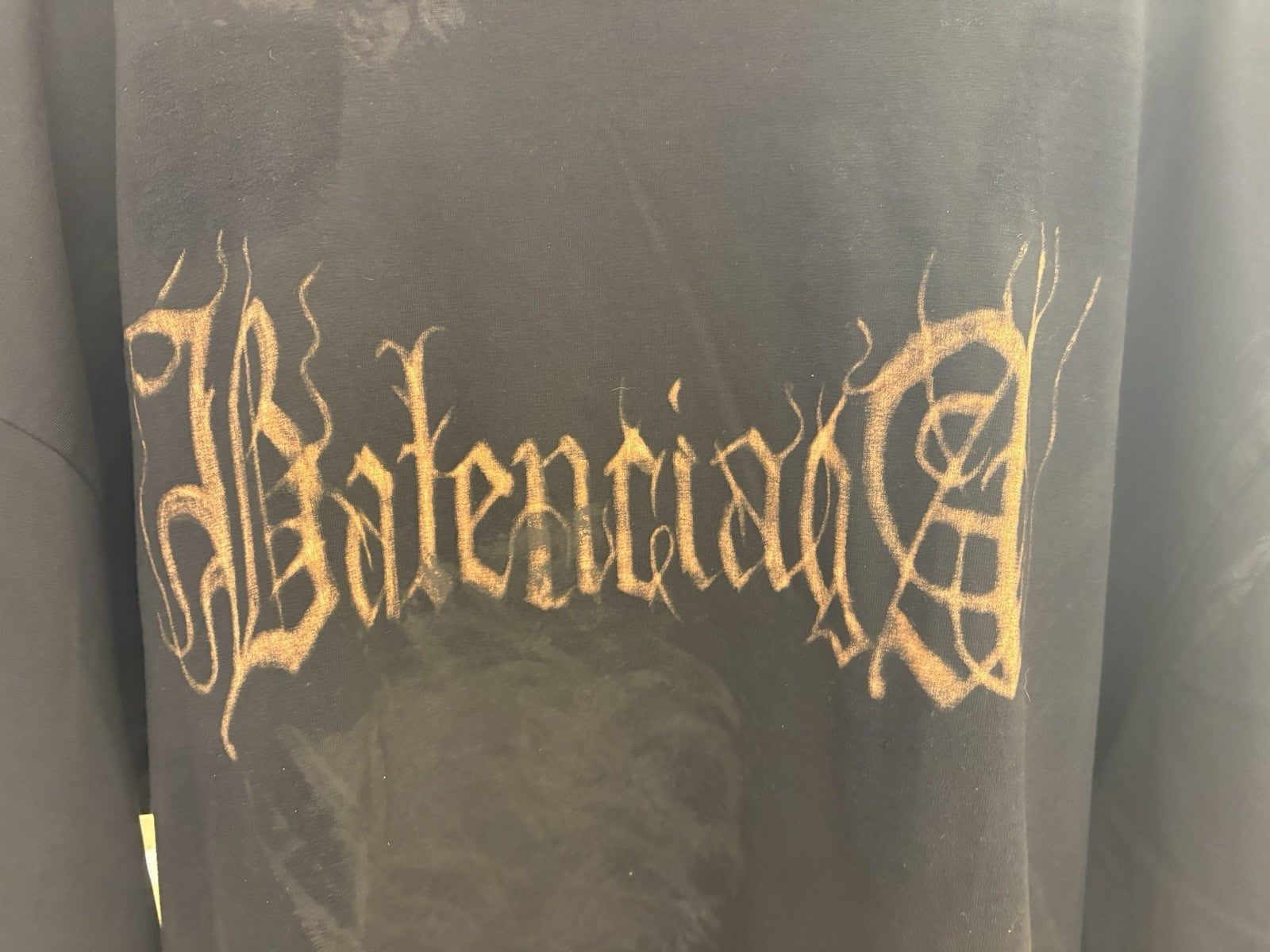 Balenciaga Heavy Metal Large Fit T-shirt in Black Faded Black size XS 
