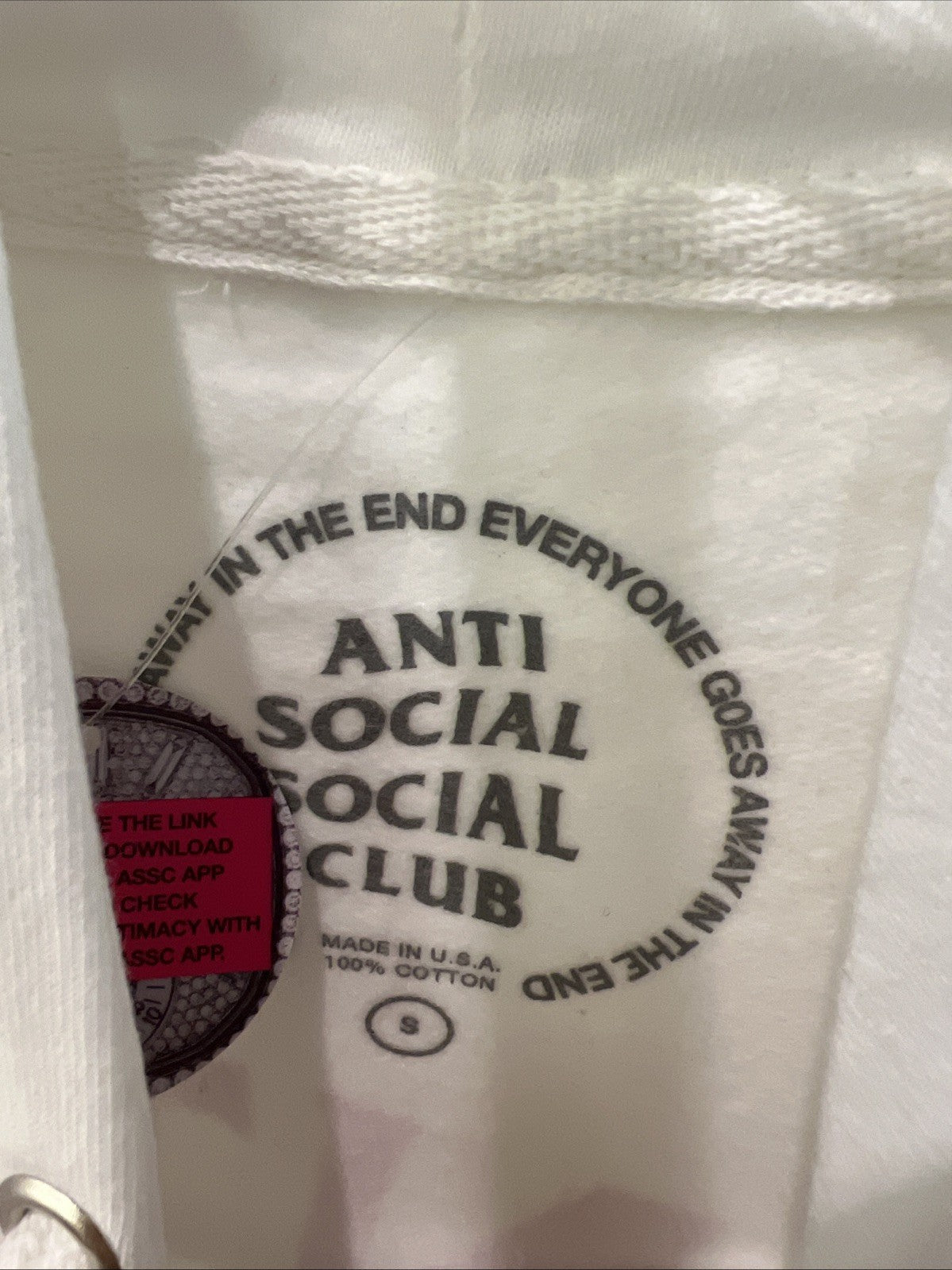 Anti Social Social Club “Everyone in LA” Hoodie White Sz S