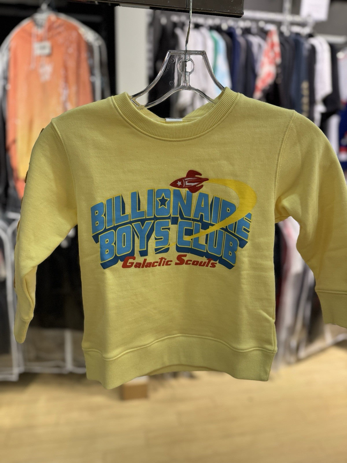 Billionaire Boys Club Little Kids Honor Crew Sweater Yellow Size 4T