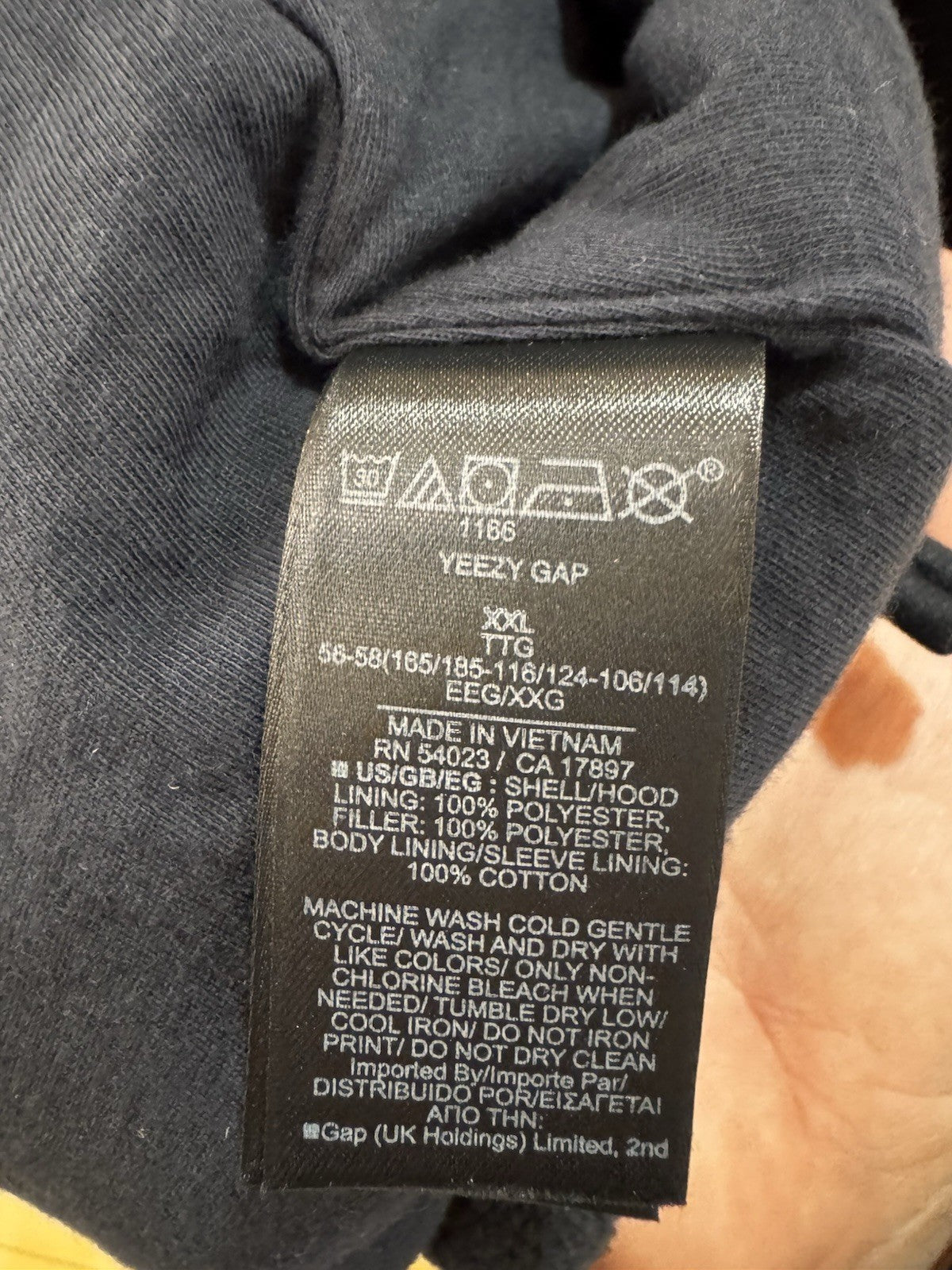 Yeezy Gap Engineered by Balenciaga Polar Fleece Padded Hoodie Black XXL