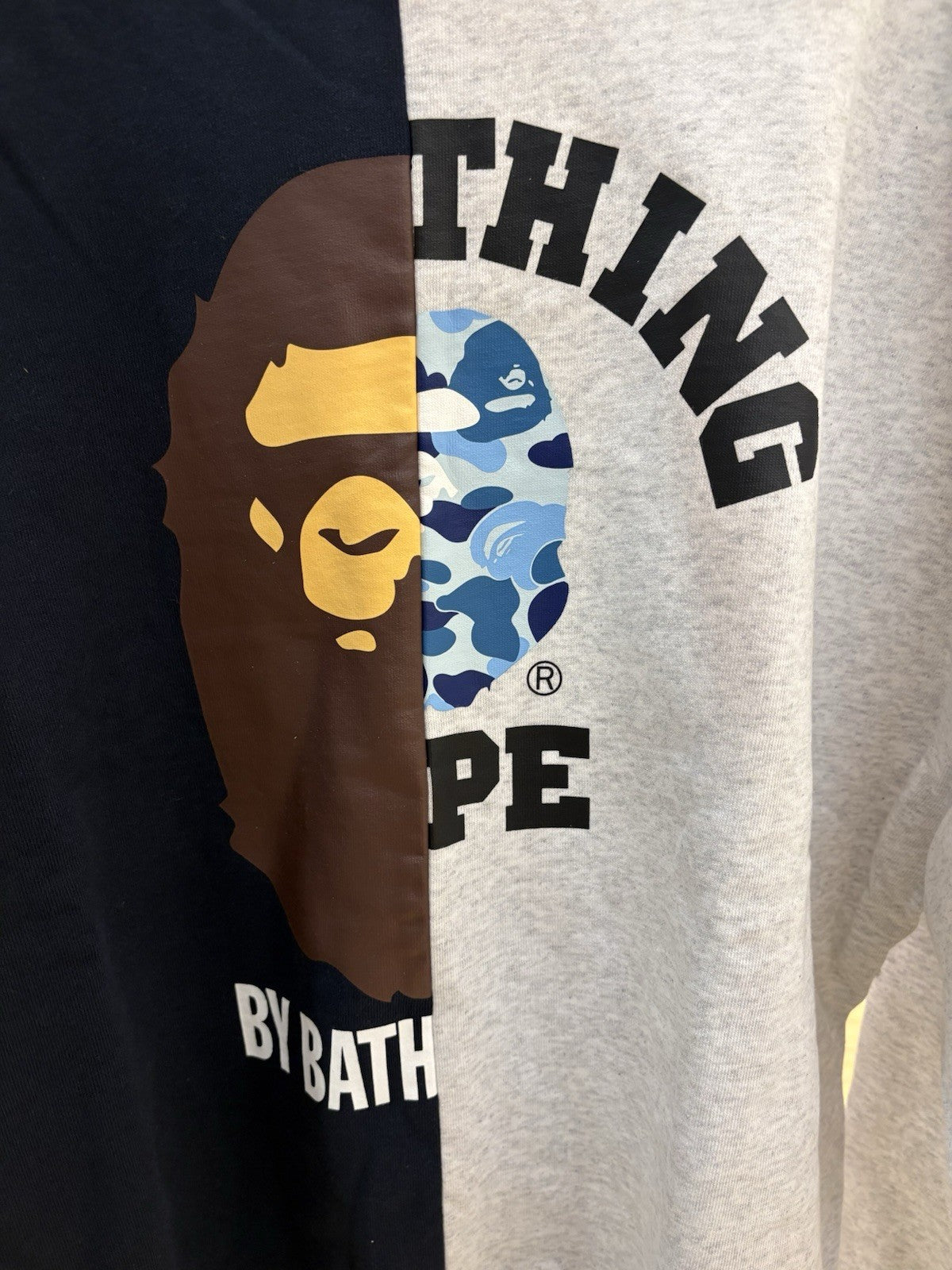BAPE College & By Bathing Loose Fit Crewneck Navy