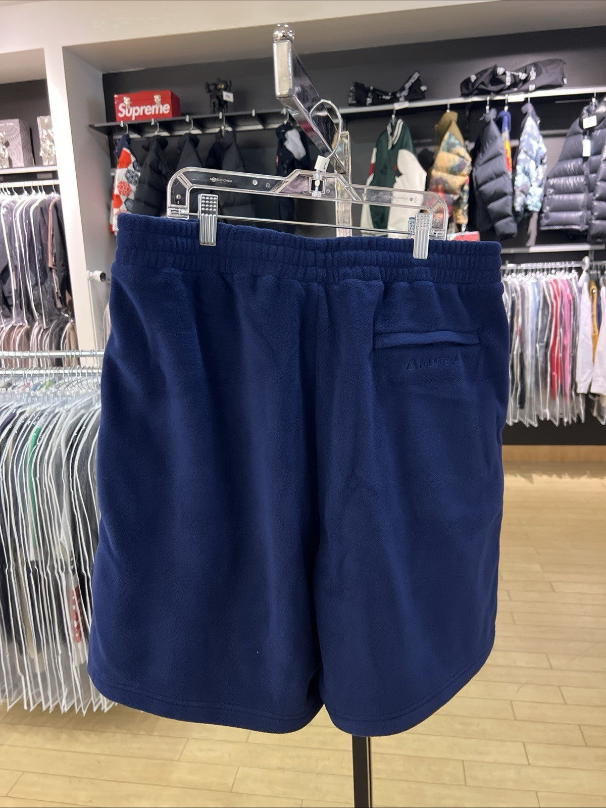 Supreme Polartec Shorts Navy Size Large