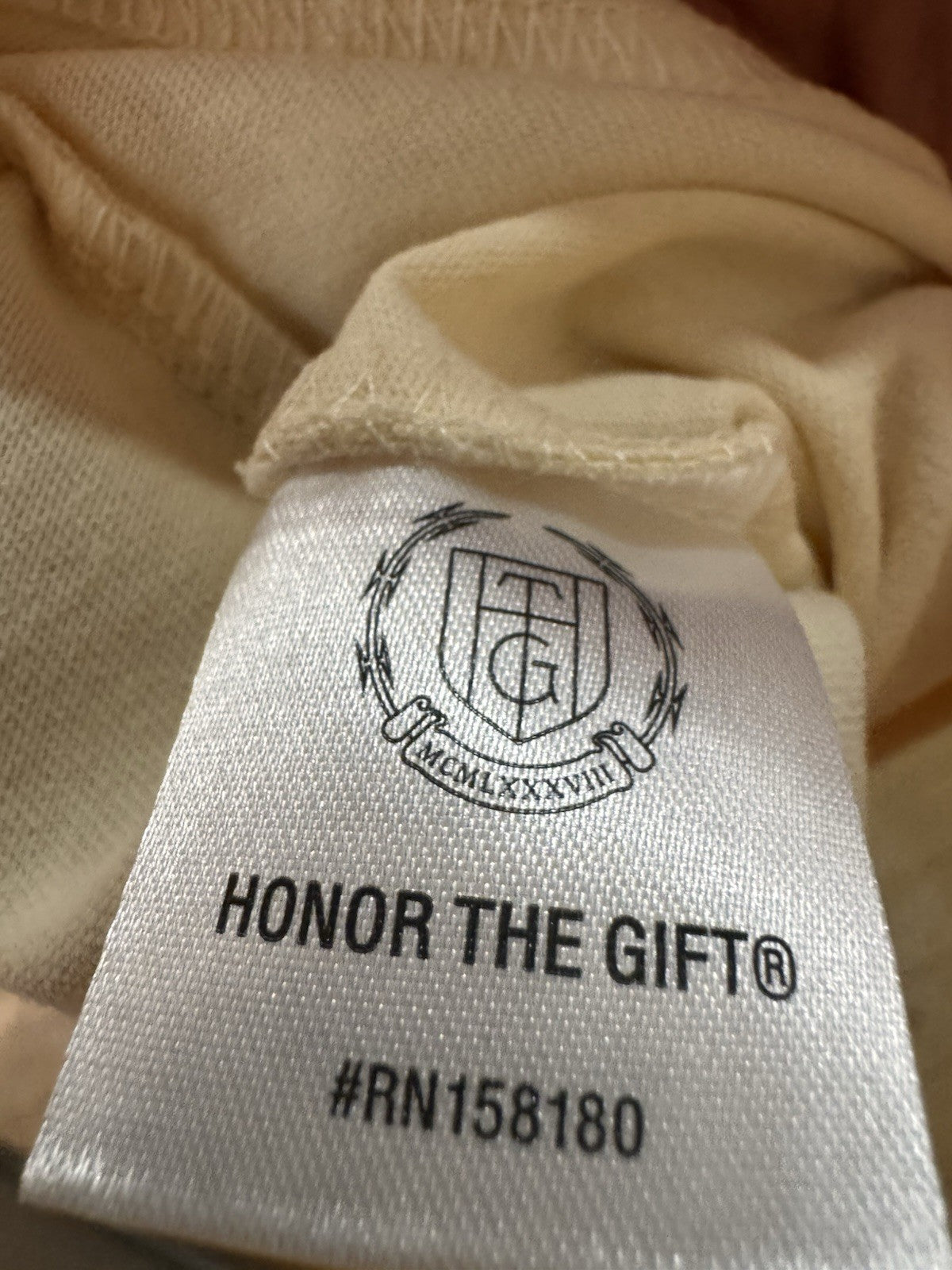 Honor The Gift Cigar Label SS Tee Bone Size L