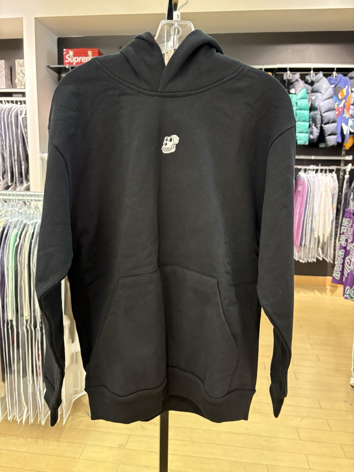 BBC MONKEY SKULL BLACK HOODIE SZ M