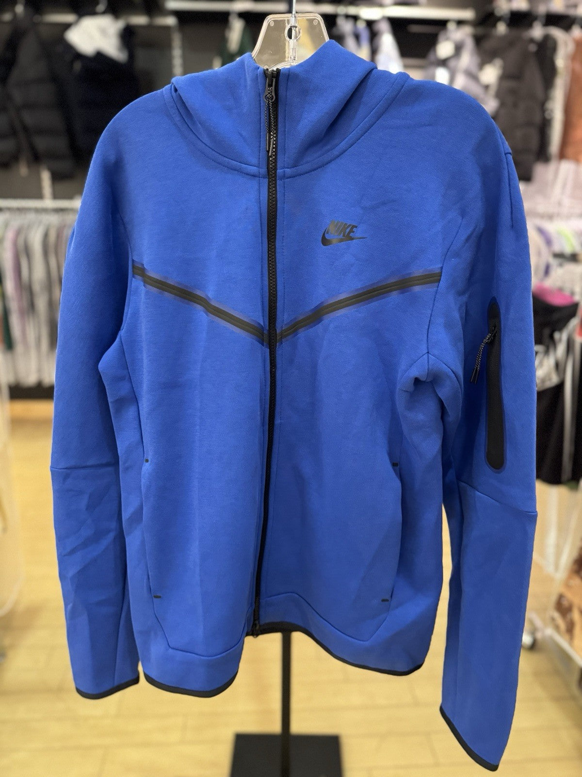 Nike Sportswear Tech Fleece Full Zip Hoodie Game Royal Black Size Small