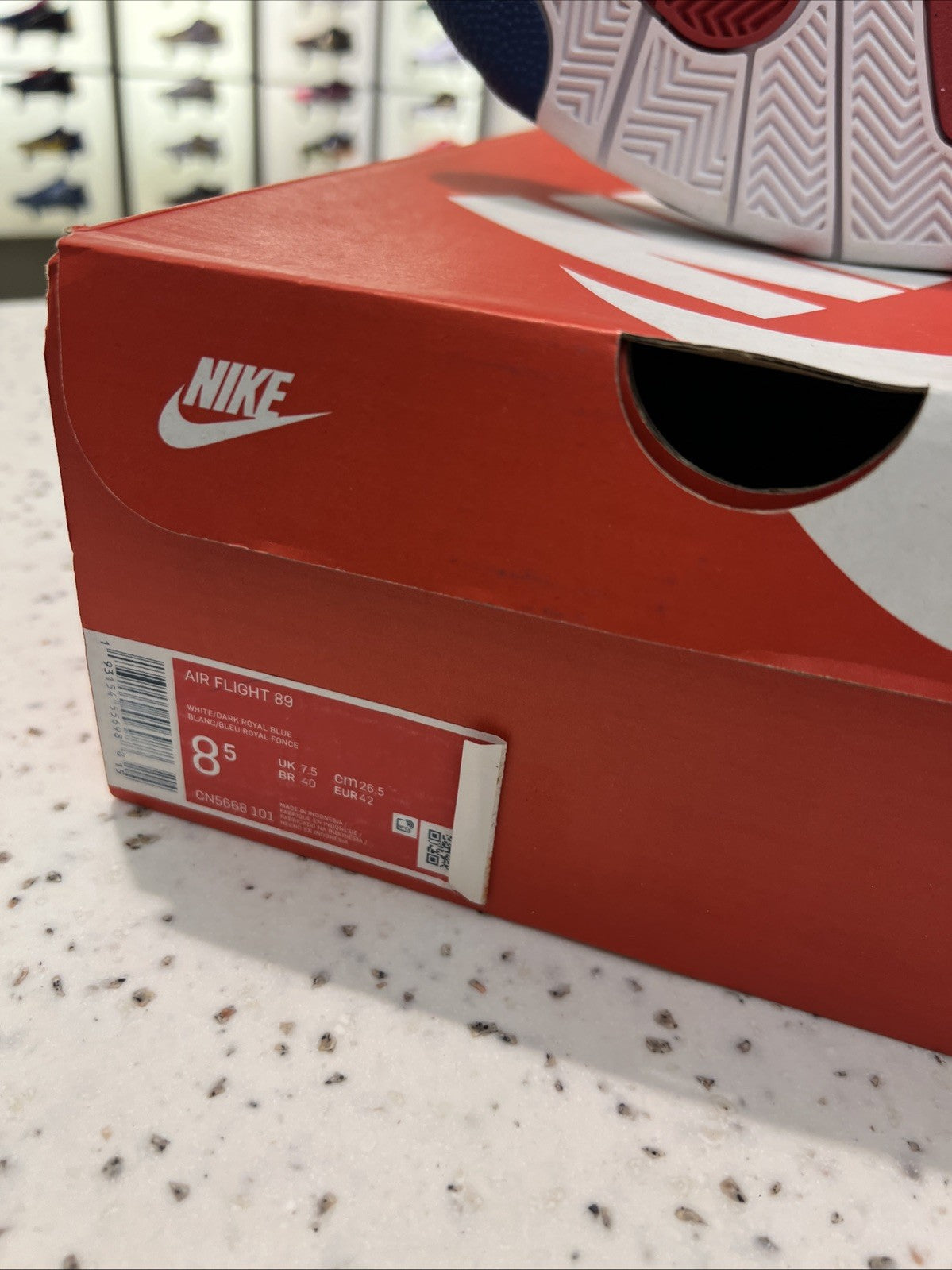 Nike Air Flight 89 White True Blue Sz 8.5 USED
