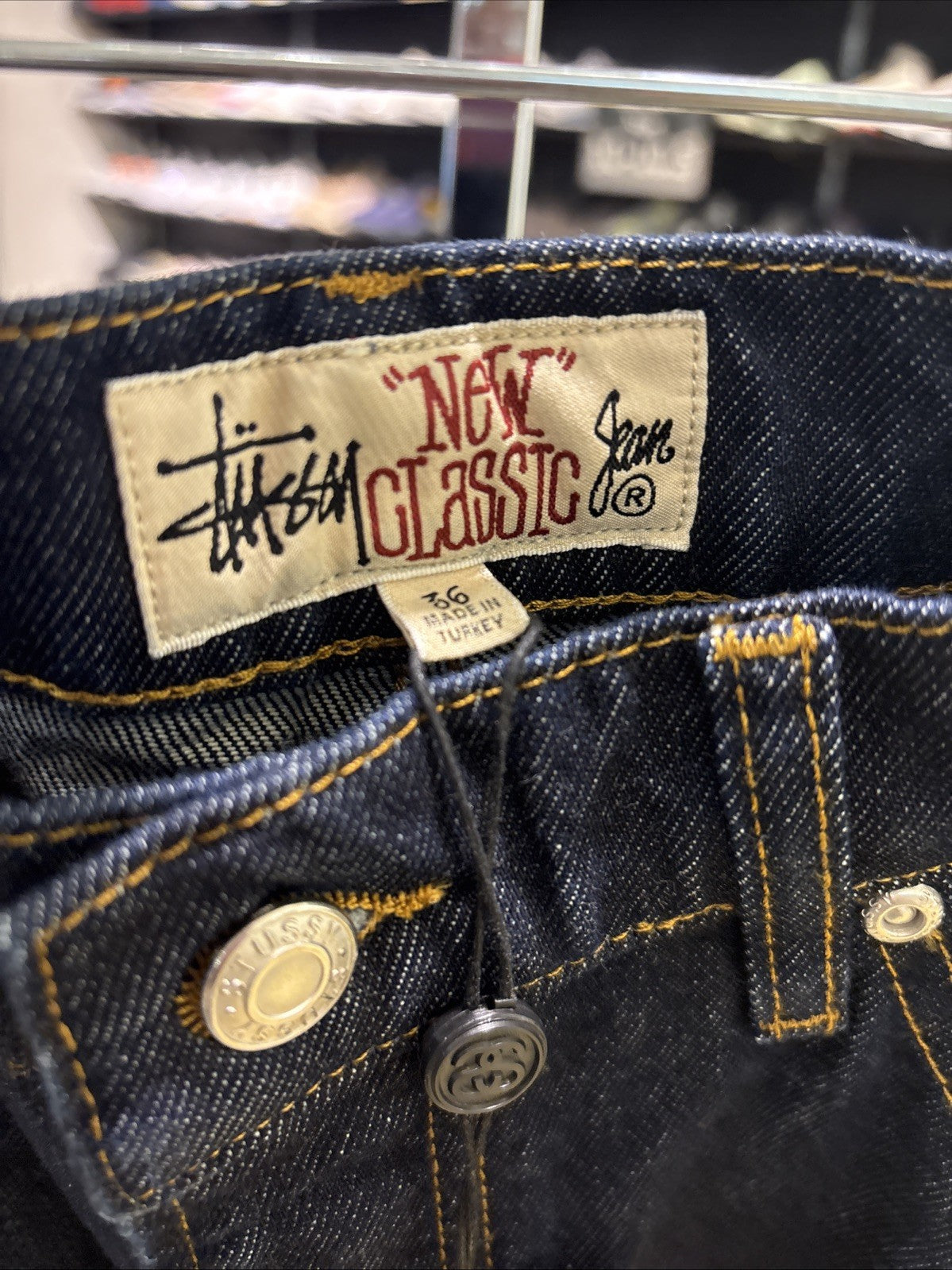 Stussy New Classic Jeans, Denim Rinsed Indigo ￼