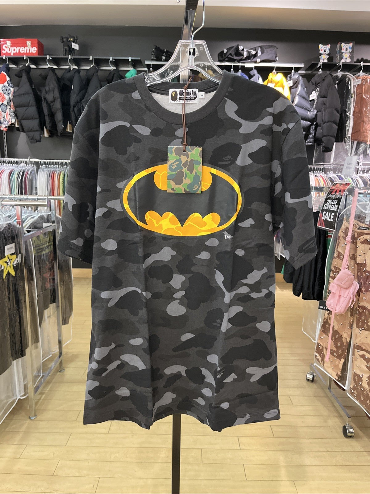BAPE x DC Batman Color Camo Tee SZ Large