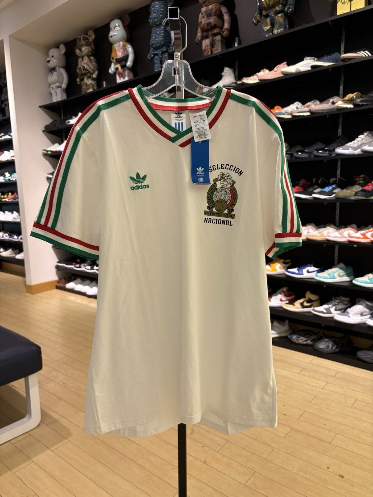 adidas Mexico 1985 Away Jersey (Asia Sizing) Cloud White Size 2XL