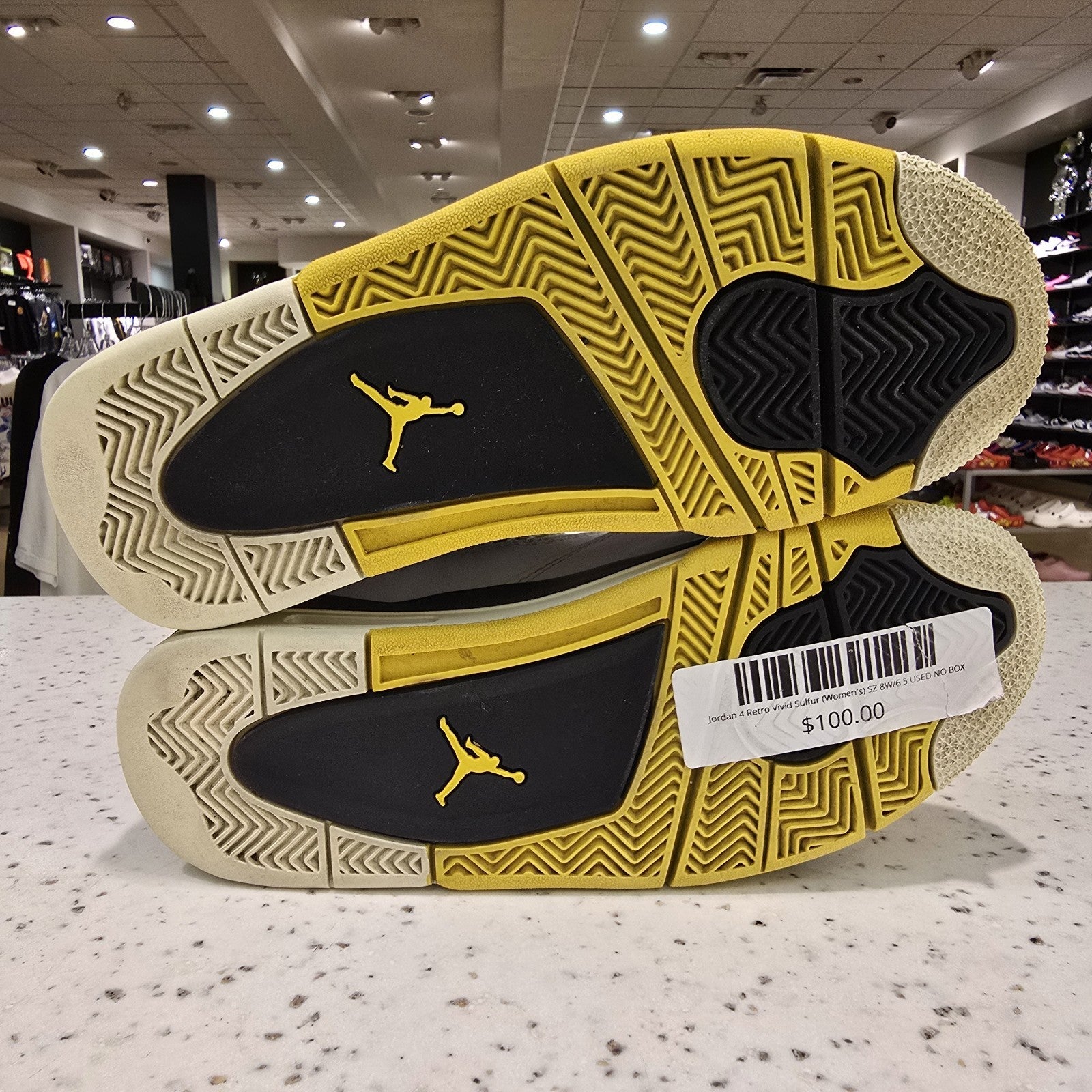 Size 8 - Women's Air Jordan 4 Retro Vivid Sulfur AQ9129-101
