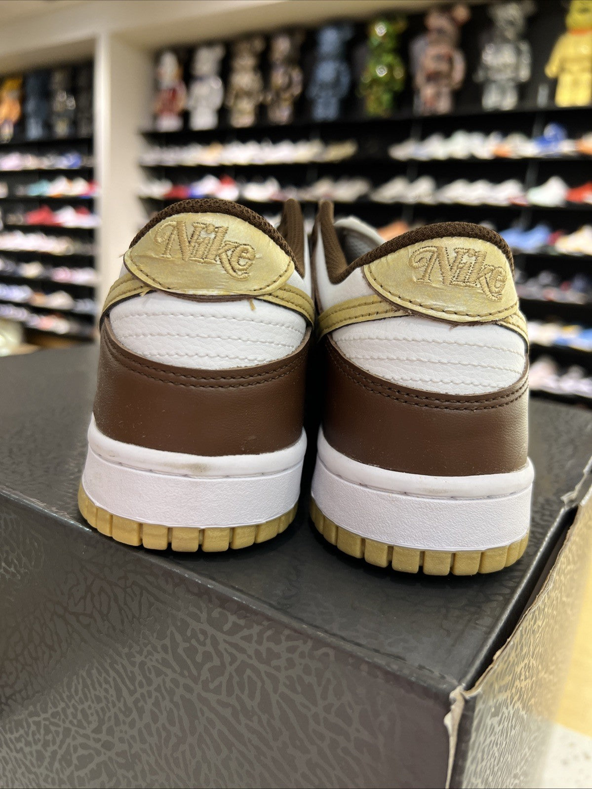 Nike Dunk Low Cacao Wow Metallic Gold Sz 7Y