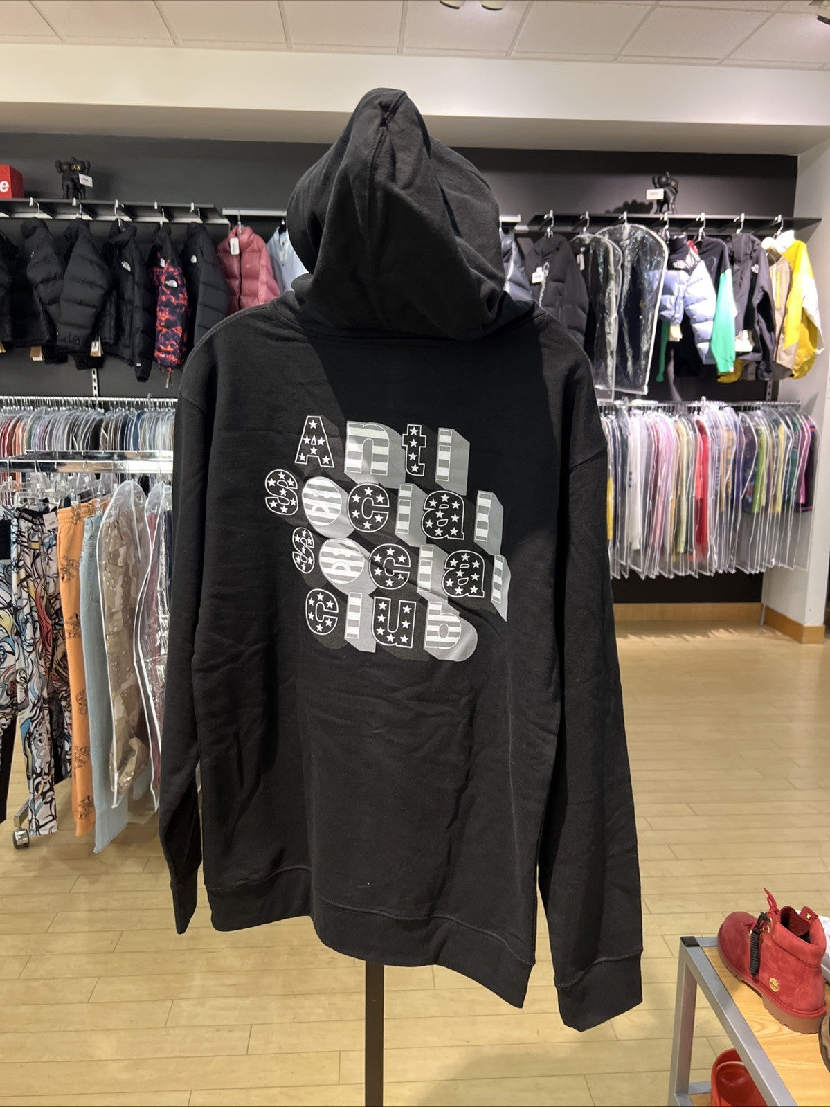 Anti Social Social Club Sign Me Up Black Hoodie Sweatshirt Sz M