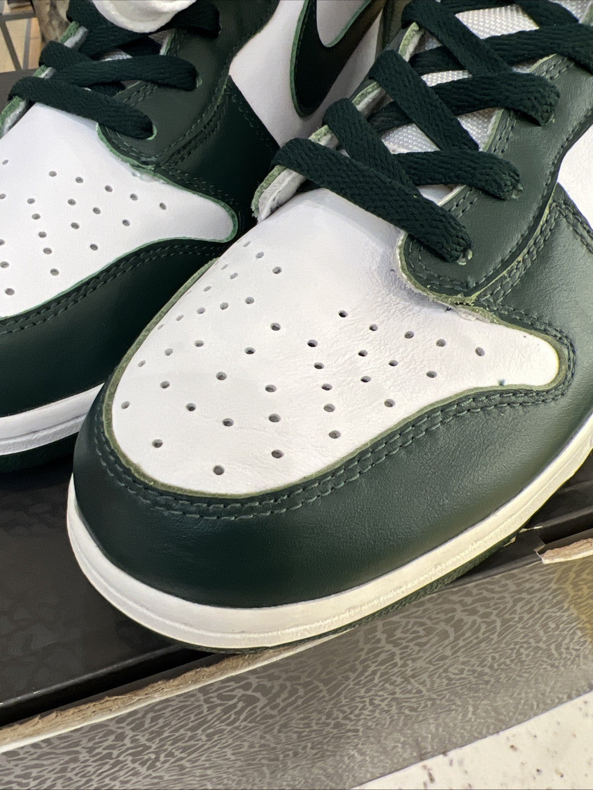 Nike Dunk SP High Spartan Green Sz 13 DEFECT