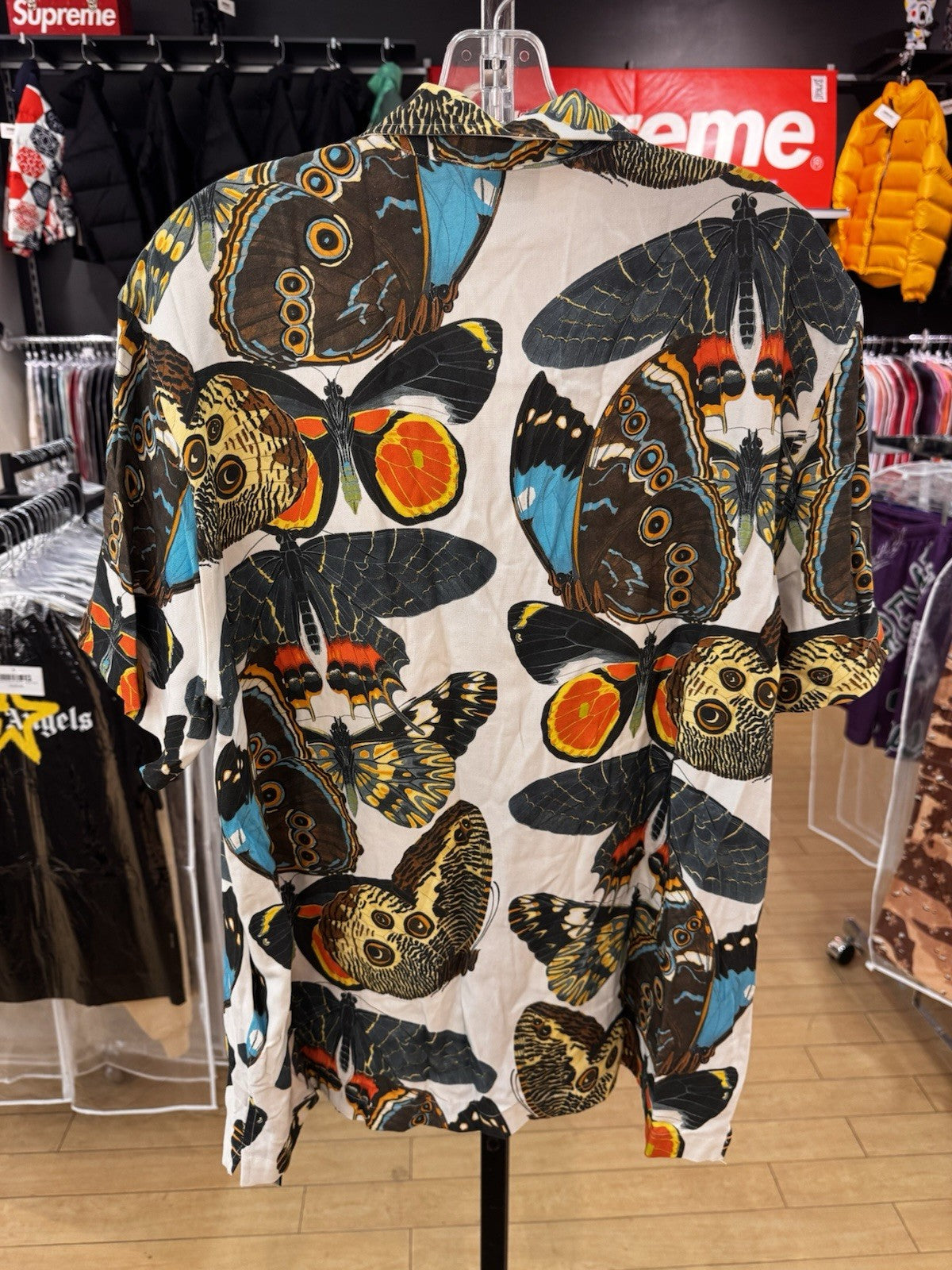 Kith AMNH Butterflies Camp Collar Shirt Size L