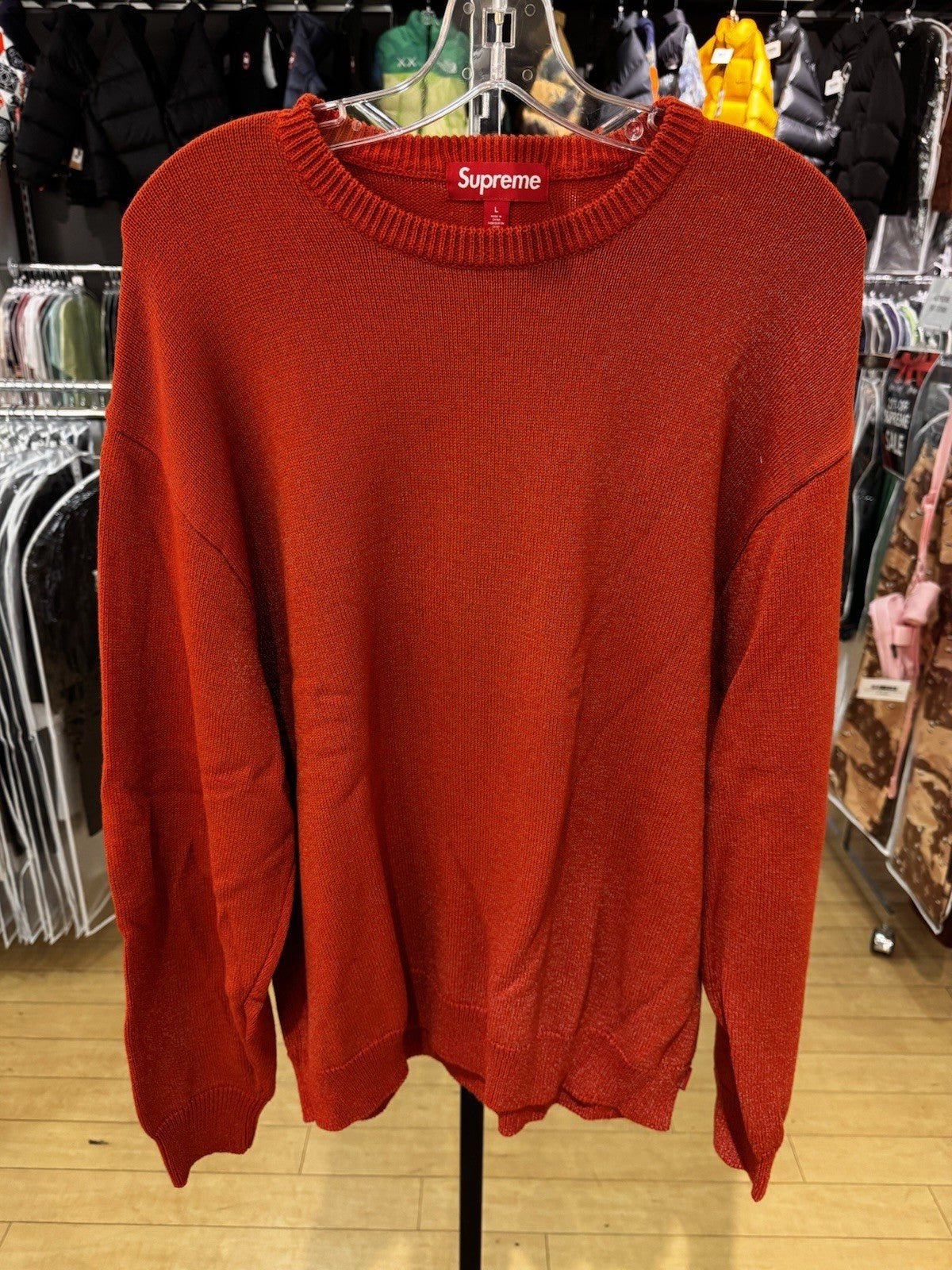 Supreme Reflective Sweater Orange Size L