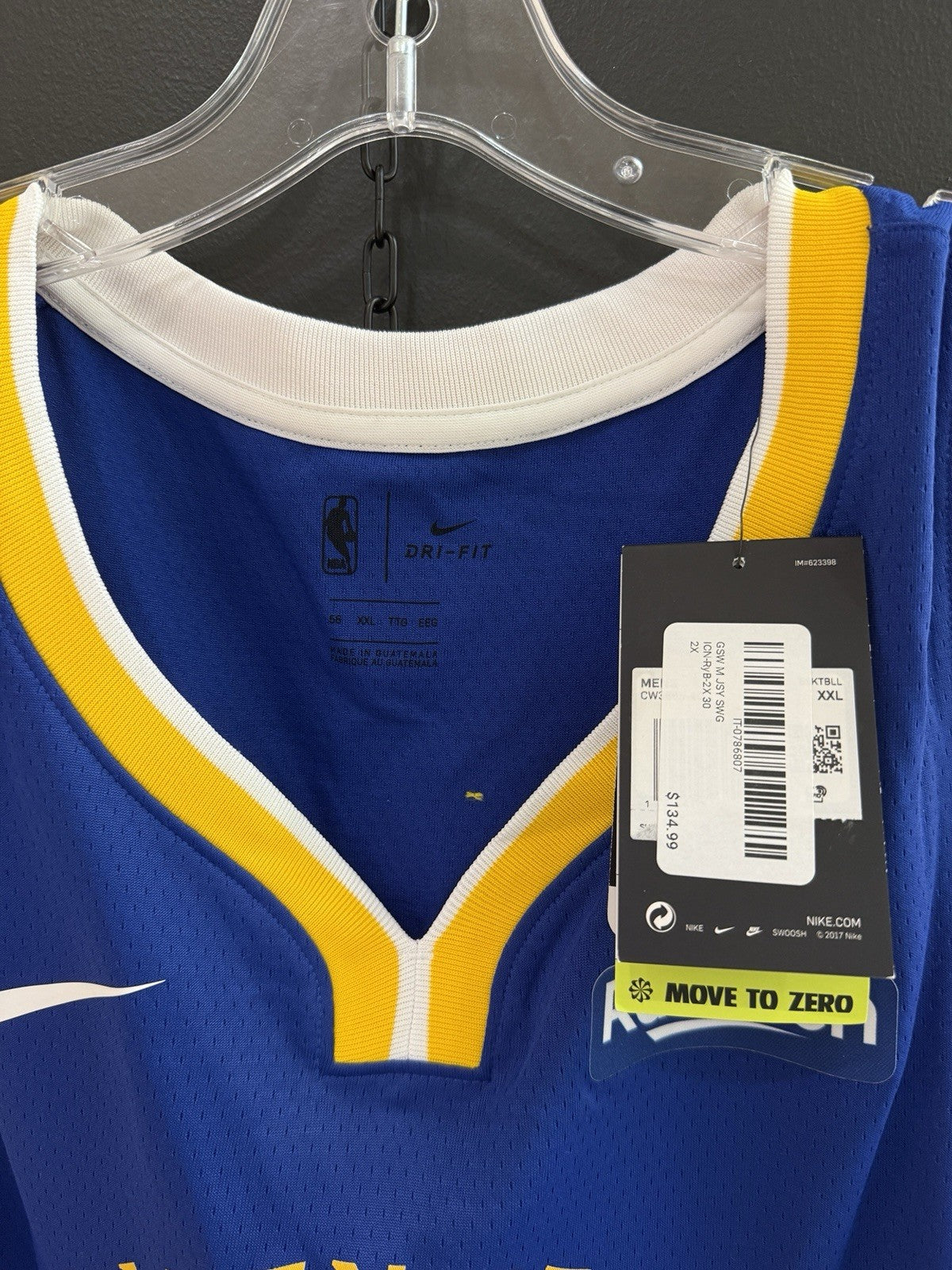 Nike NBA Golden State Warriors Stephen Curry Jersey Sz XXL