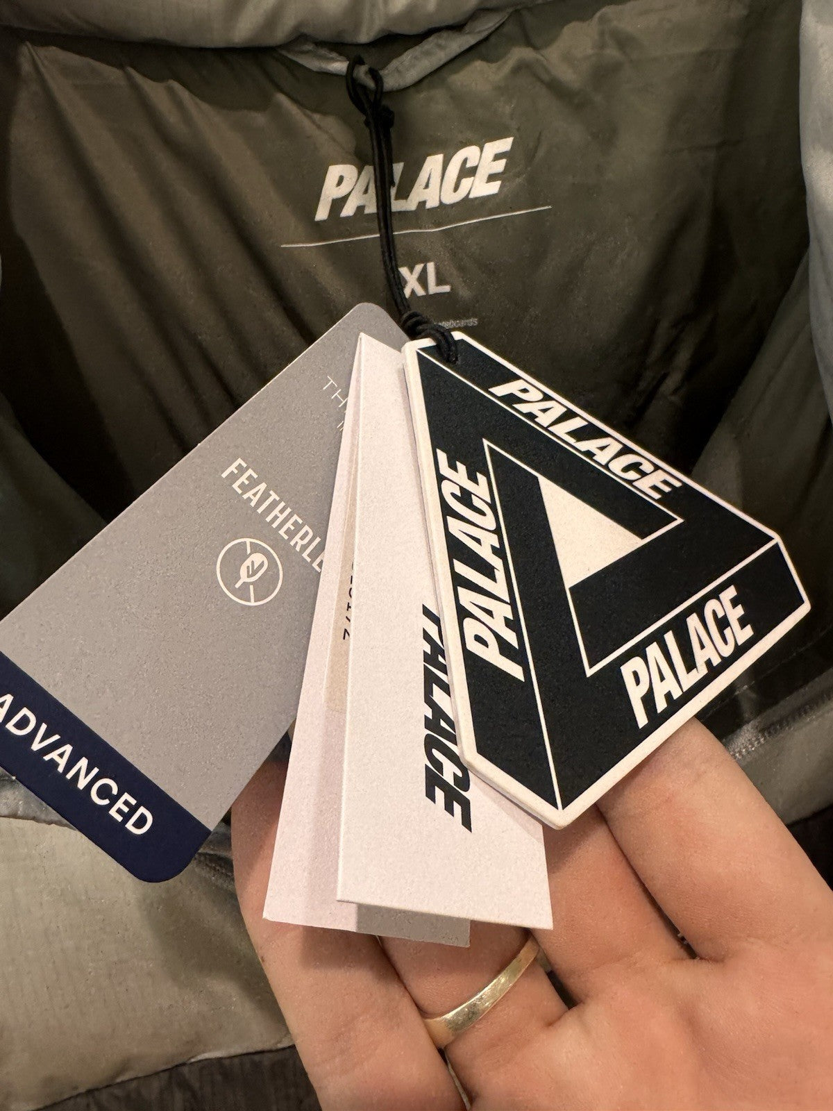 Palace Ripstop Arc Puffer Jacket Grey Size XL