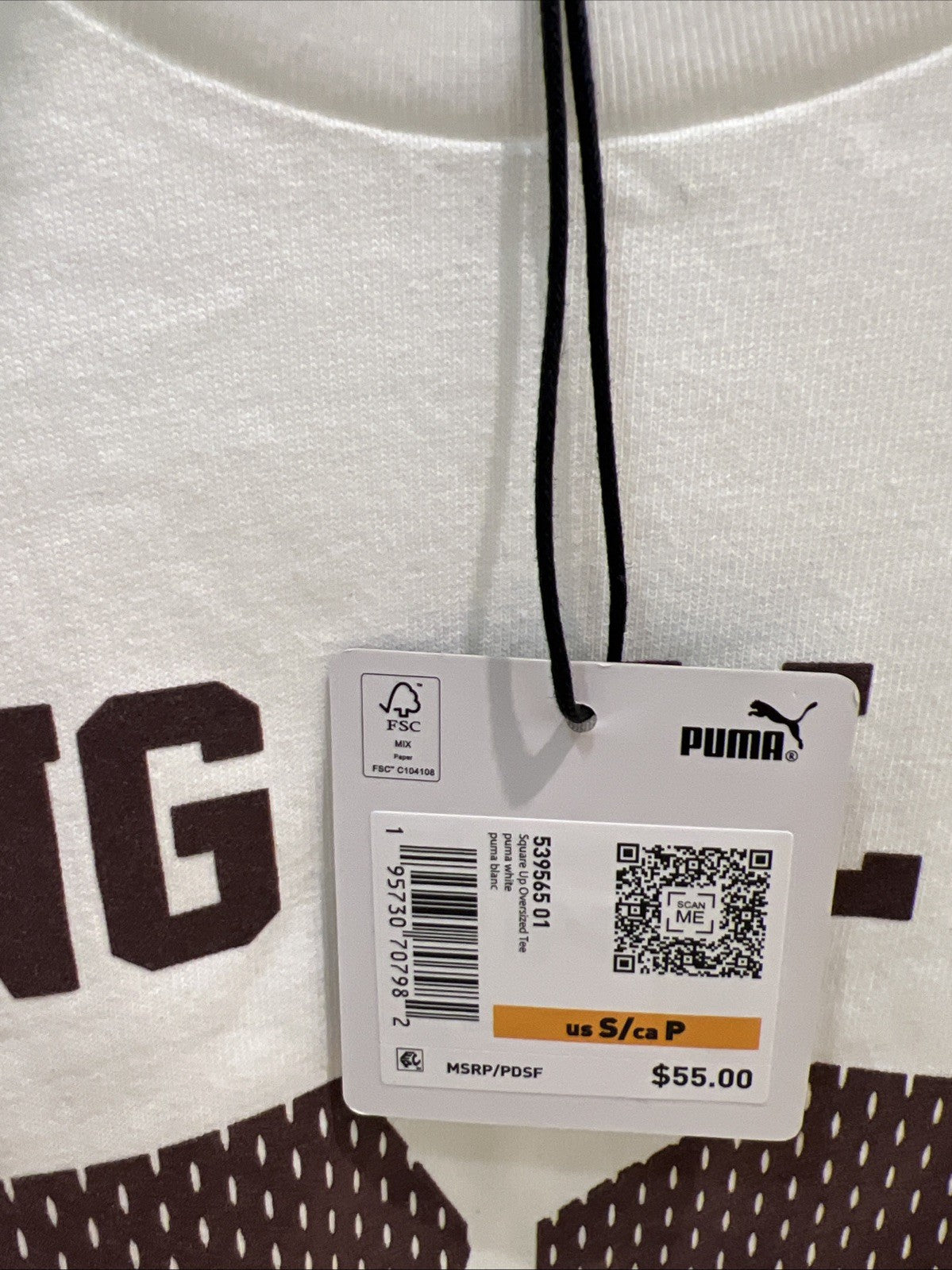 PUMA  X June Ambrose Square Up Crew Neck Short Sleeve T-Shirt Womens Sz S