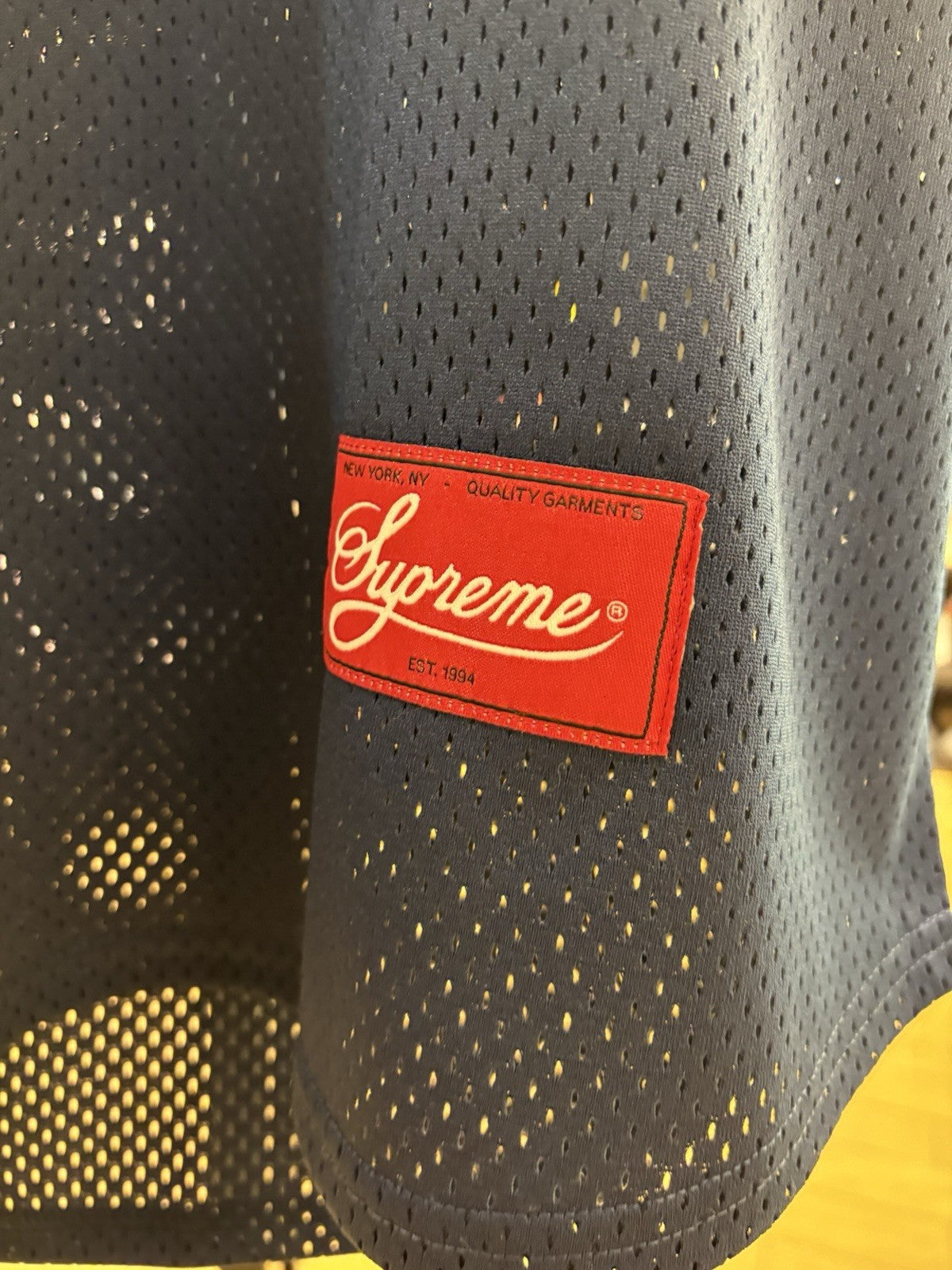 Supreme S Logo Baseball Henley Navy Size Medium 