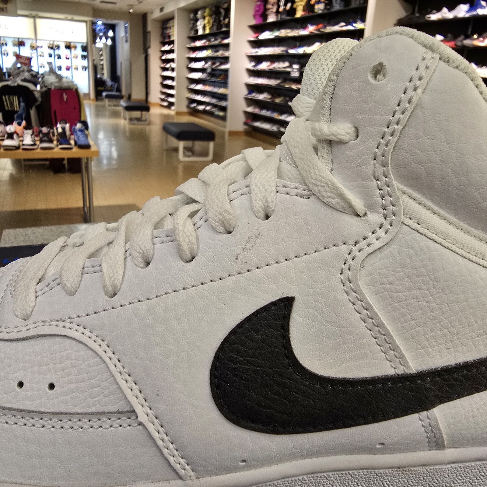 Nike Court Vision Mid White Black SZ 9