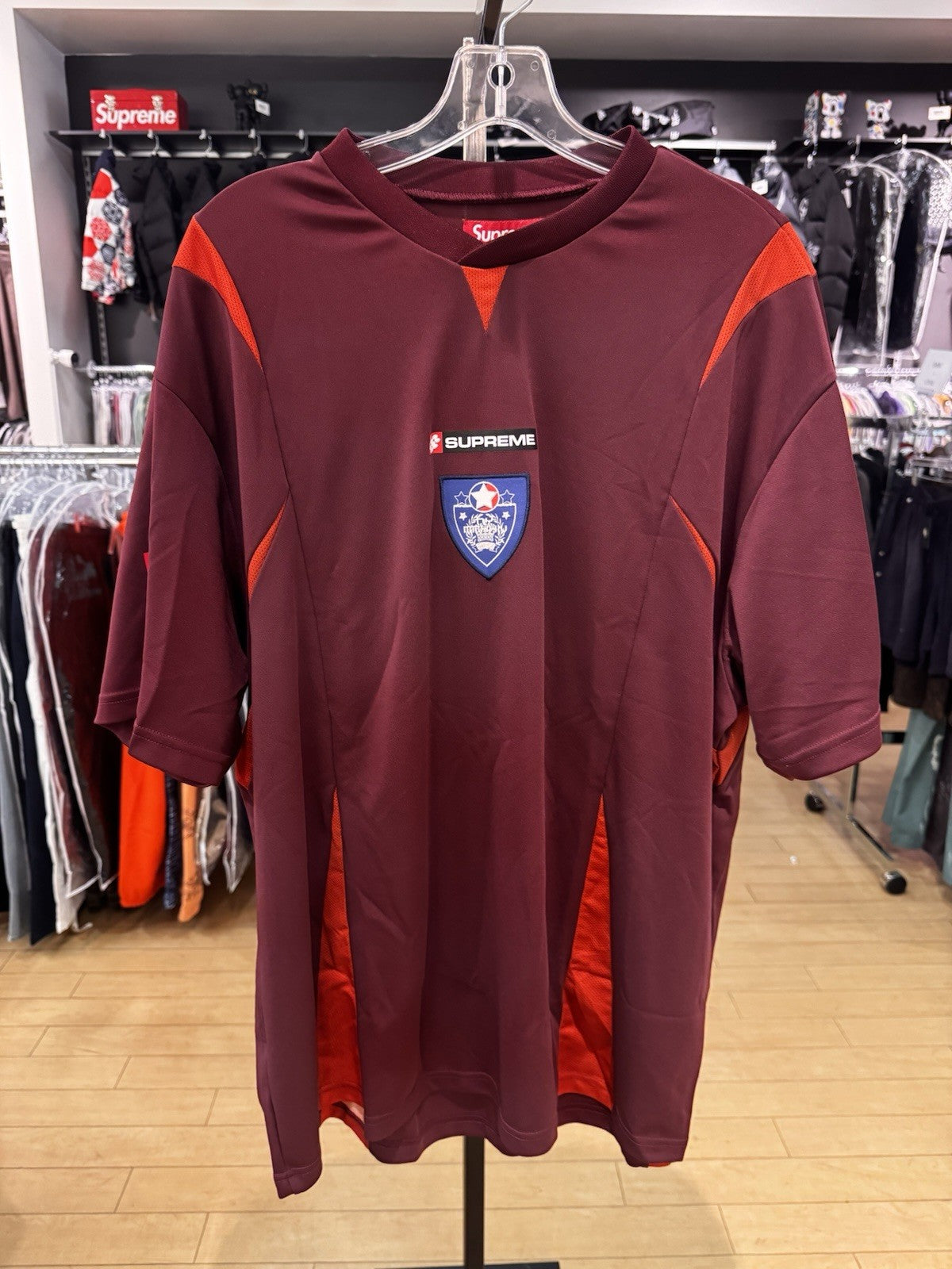 Supreme Crest Soccer Jersey Maroon Size XL