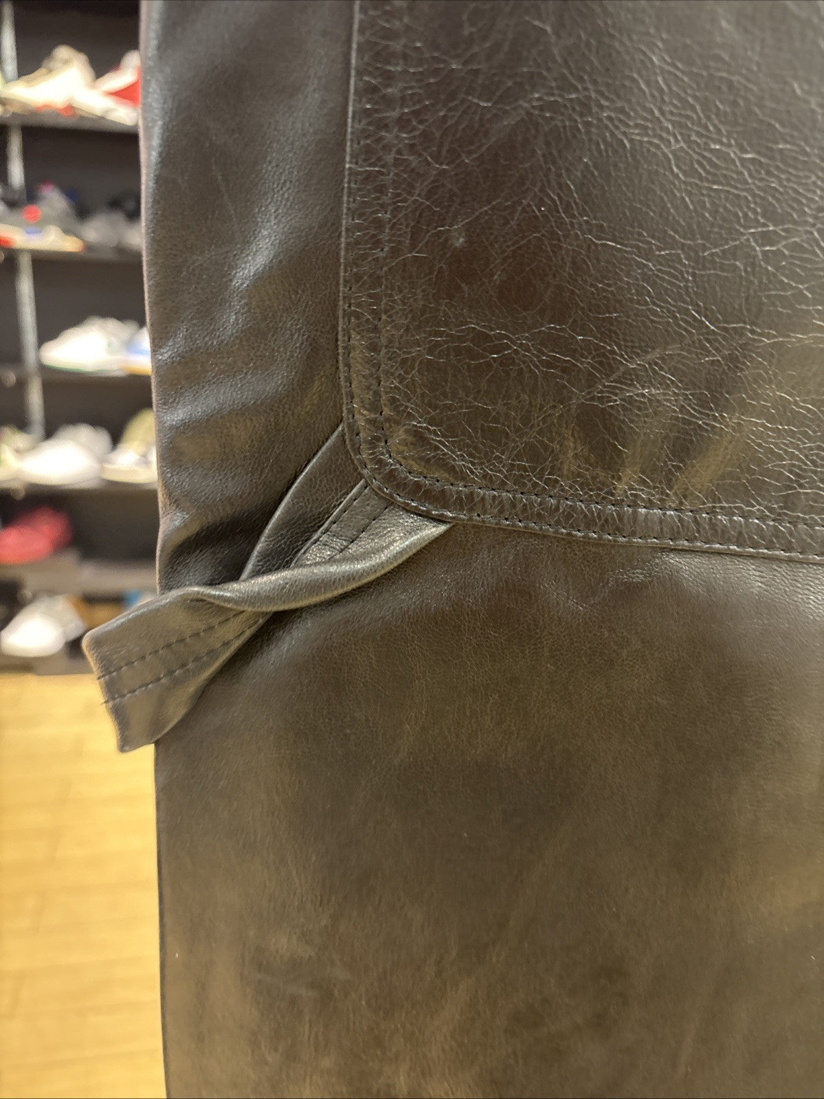 STUSSY CARPENTER PANT LEATHER SZ 34