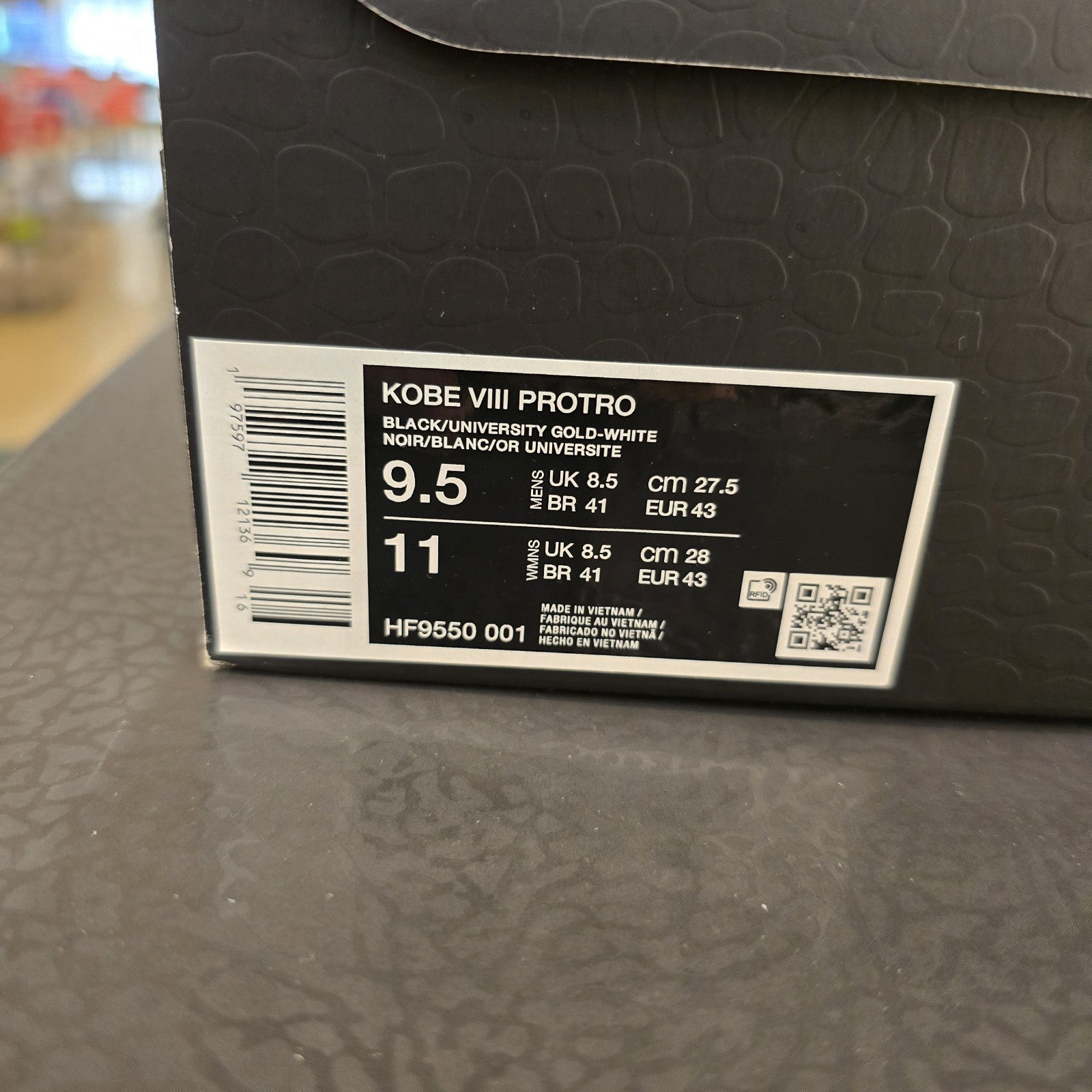 Size 9.5 - Nike Kobe 8 Protro Lakers Away