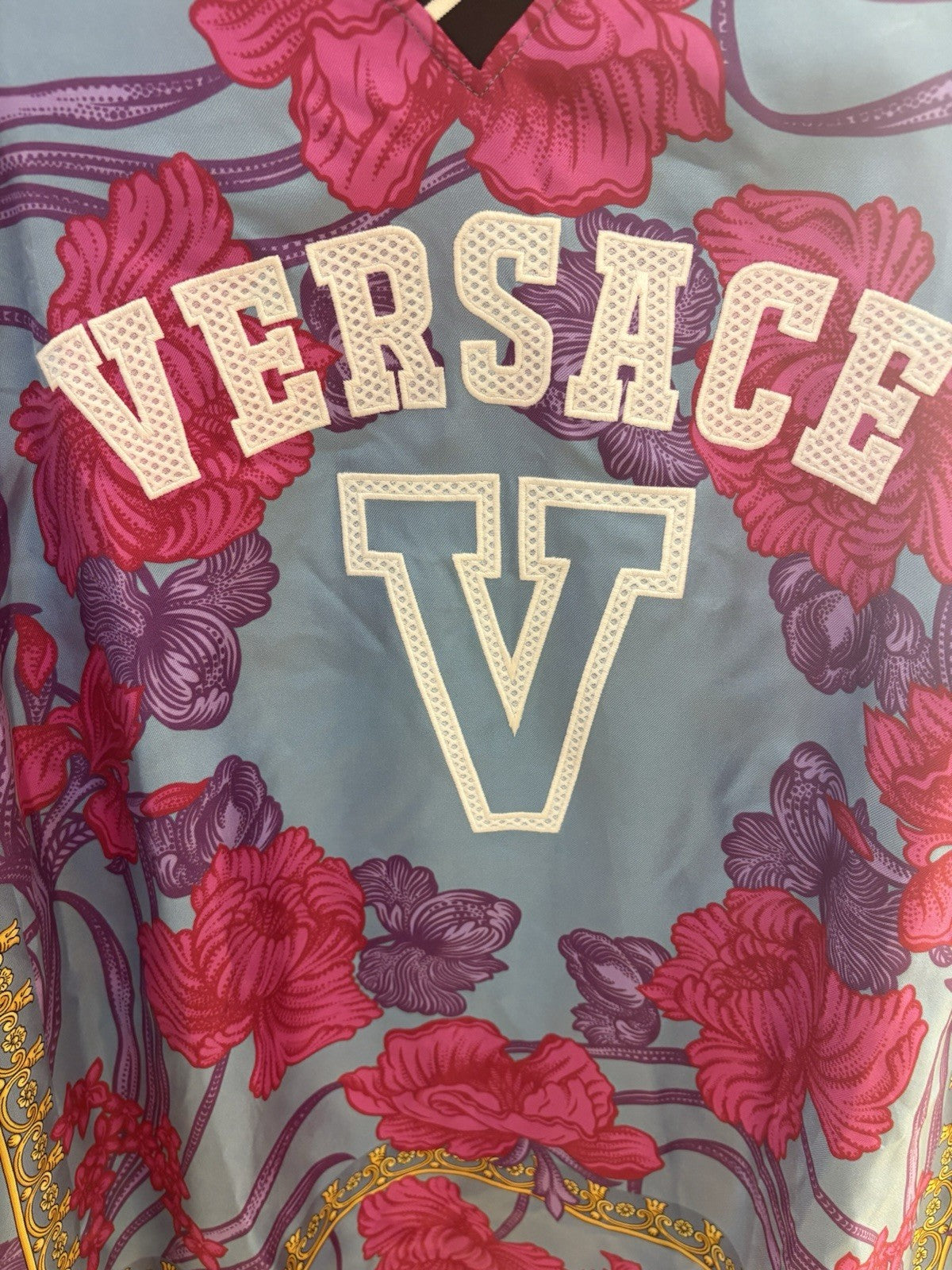 Versace 78 Jersey Tank Top Pastel Blue/Multi Size XL
