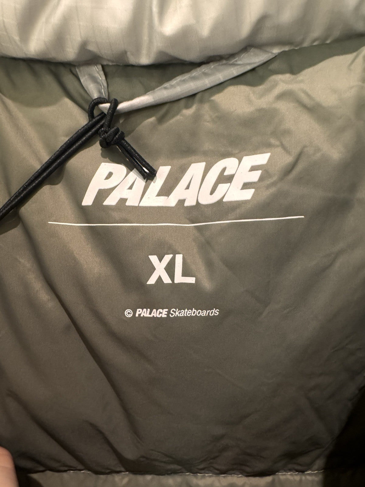 Palace Ripstop Arc Puffer Jacket Grey Size XL