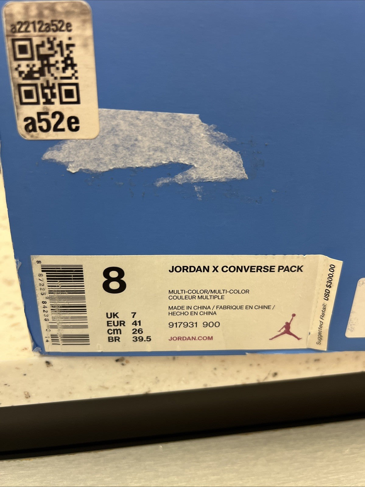 Air Jordan 2 x Converse Alumni Pack Sz 8 DEFECT