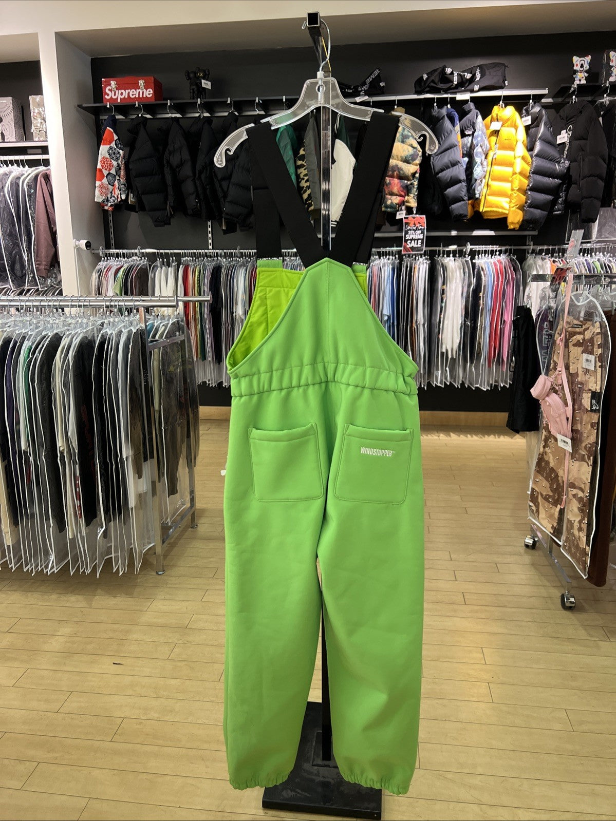 Supreme Overalls Fleece Gore-Tex WINDSTOPPER Sz S DEFECT