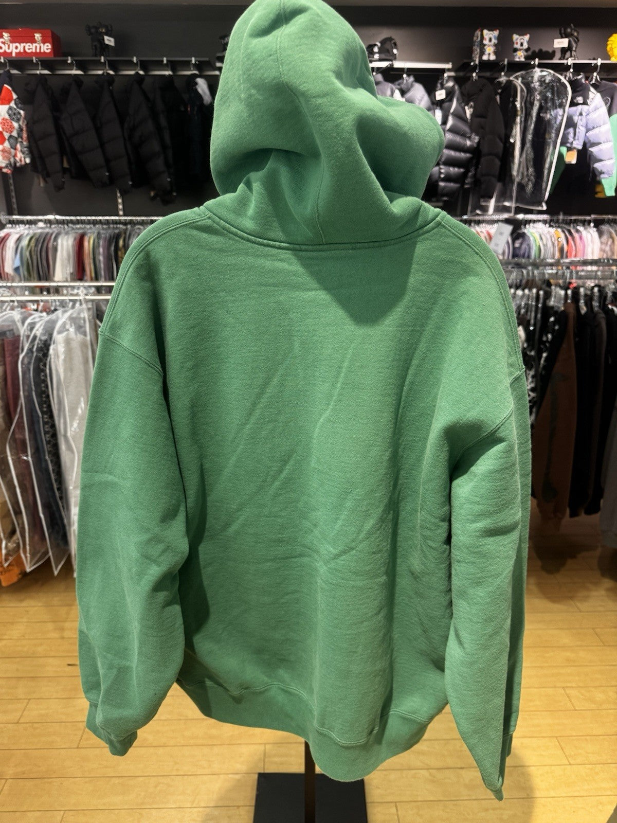 Supreme Zipup Hooded Sweatshirt Green Size L