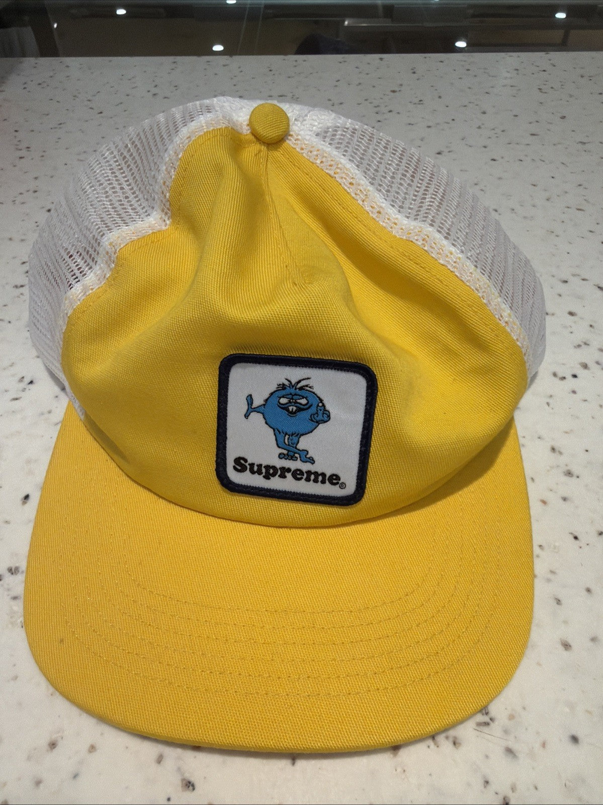 Supreme Camacho Mesh Back 5 Panel Hat Yellow Snapback Trucker Hat FW23