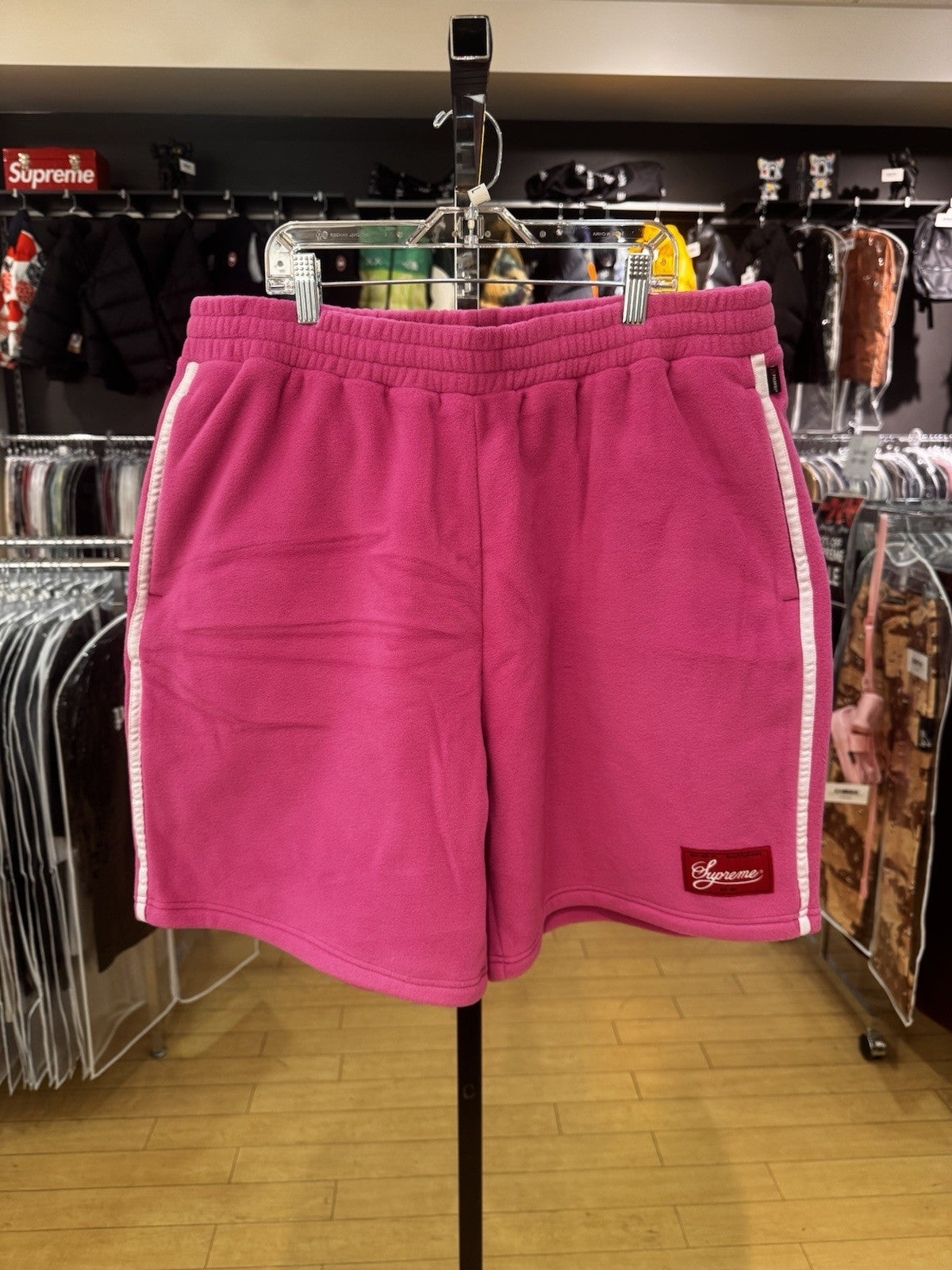 Supreme Polartec Shorts Pink Size L