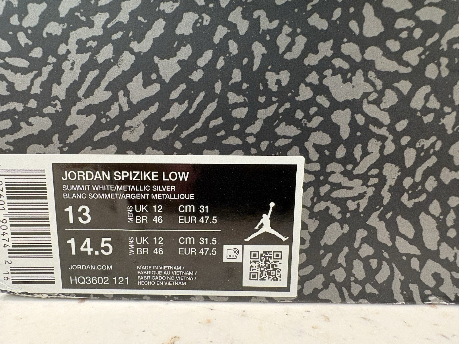 Jordan Spizike Low Summit White Photon Dust Size 13