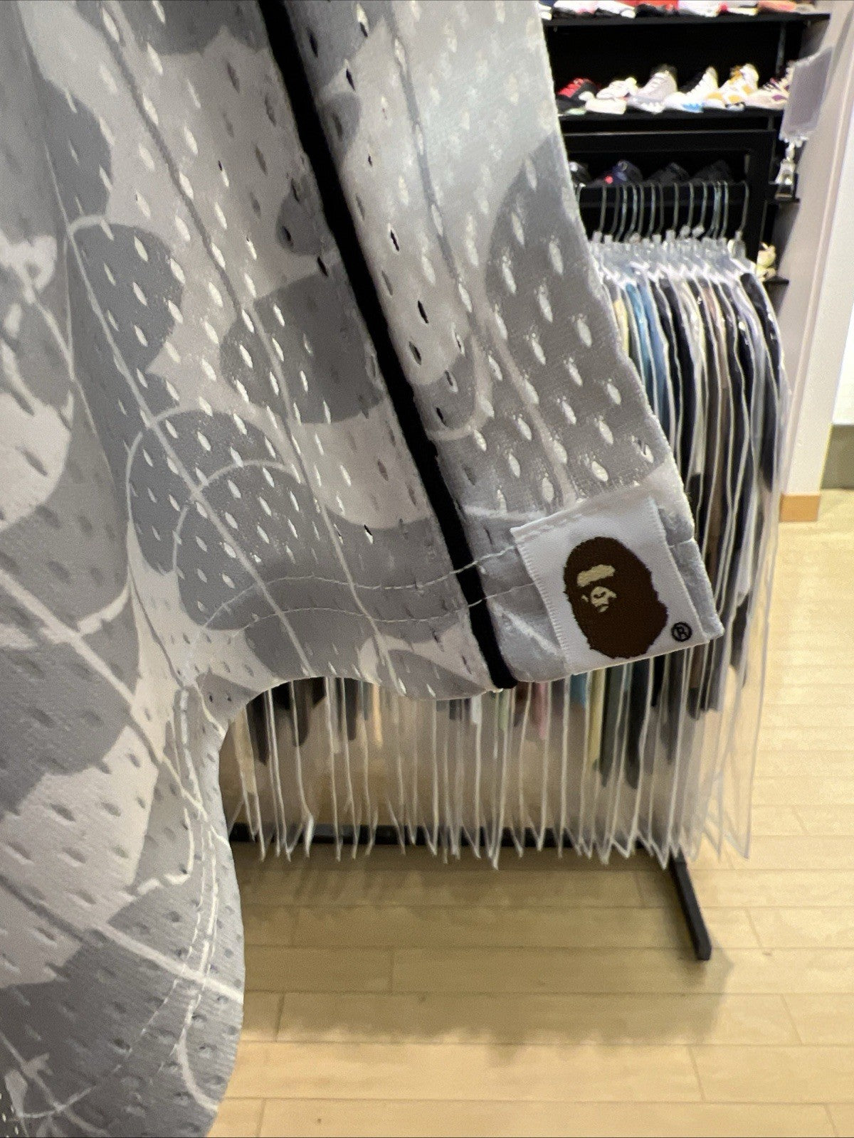 Bathing Ape Jersey White Grey Size S