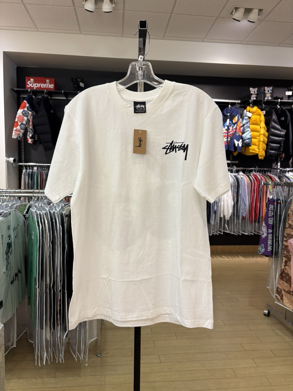 Stussy Cherries Tee White Size Medium Small Stain 