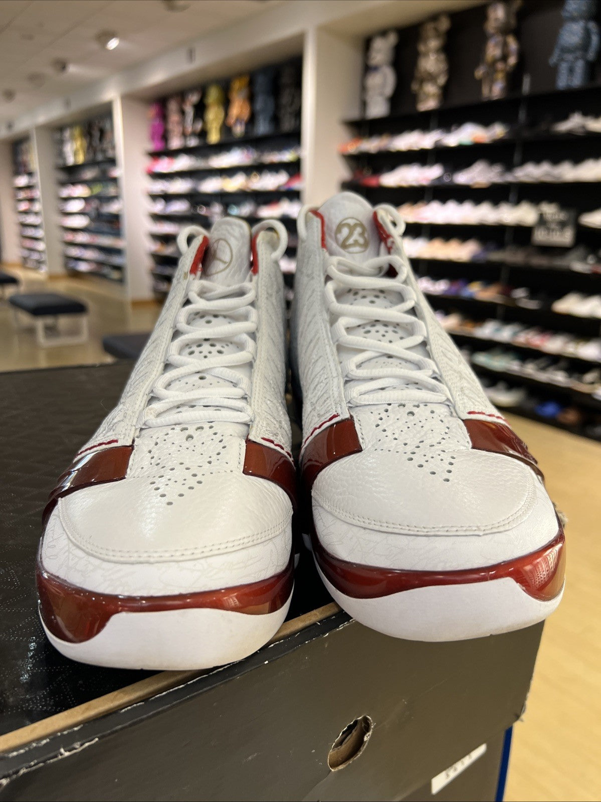 Air Jordan 23 White/Red-Met Silver Sz 12 USED