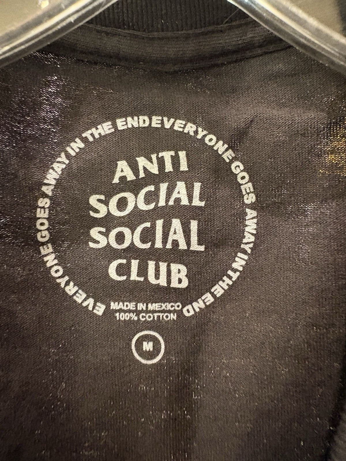 Anti Social Social Club x Fragment Blue Bolt Tee (FW19) Black Size Medium 