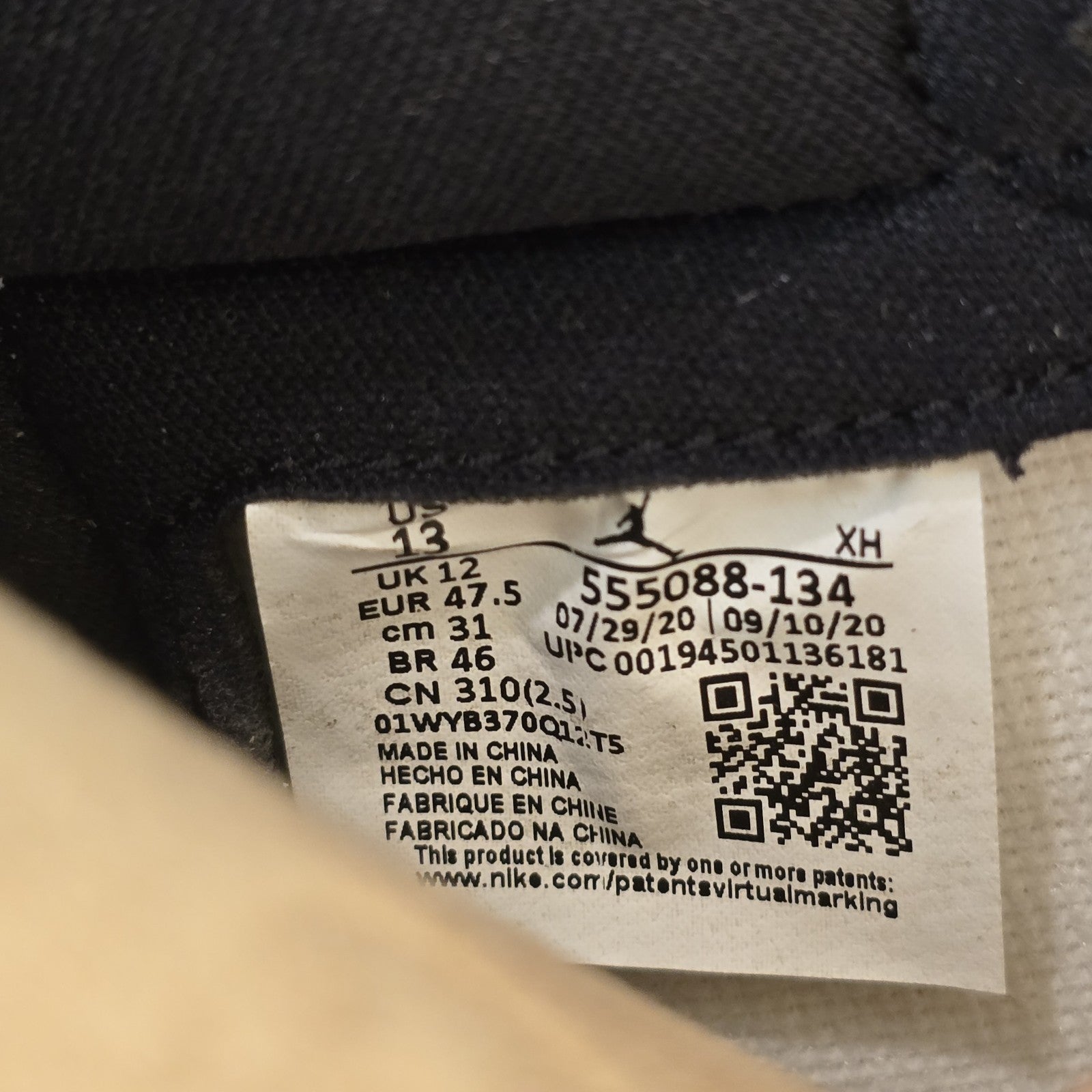 Size 13 - Jordan 1 Retro OG High University Blue (Yellowing)