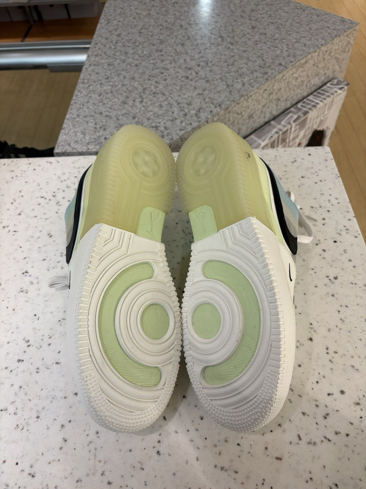 Nike Air Force 1 React Sail Barely Volt Size 12 DEFECT