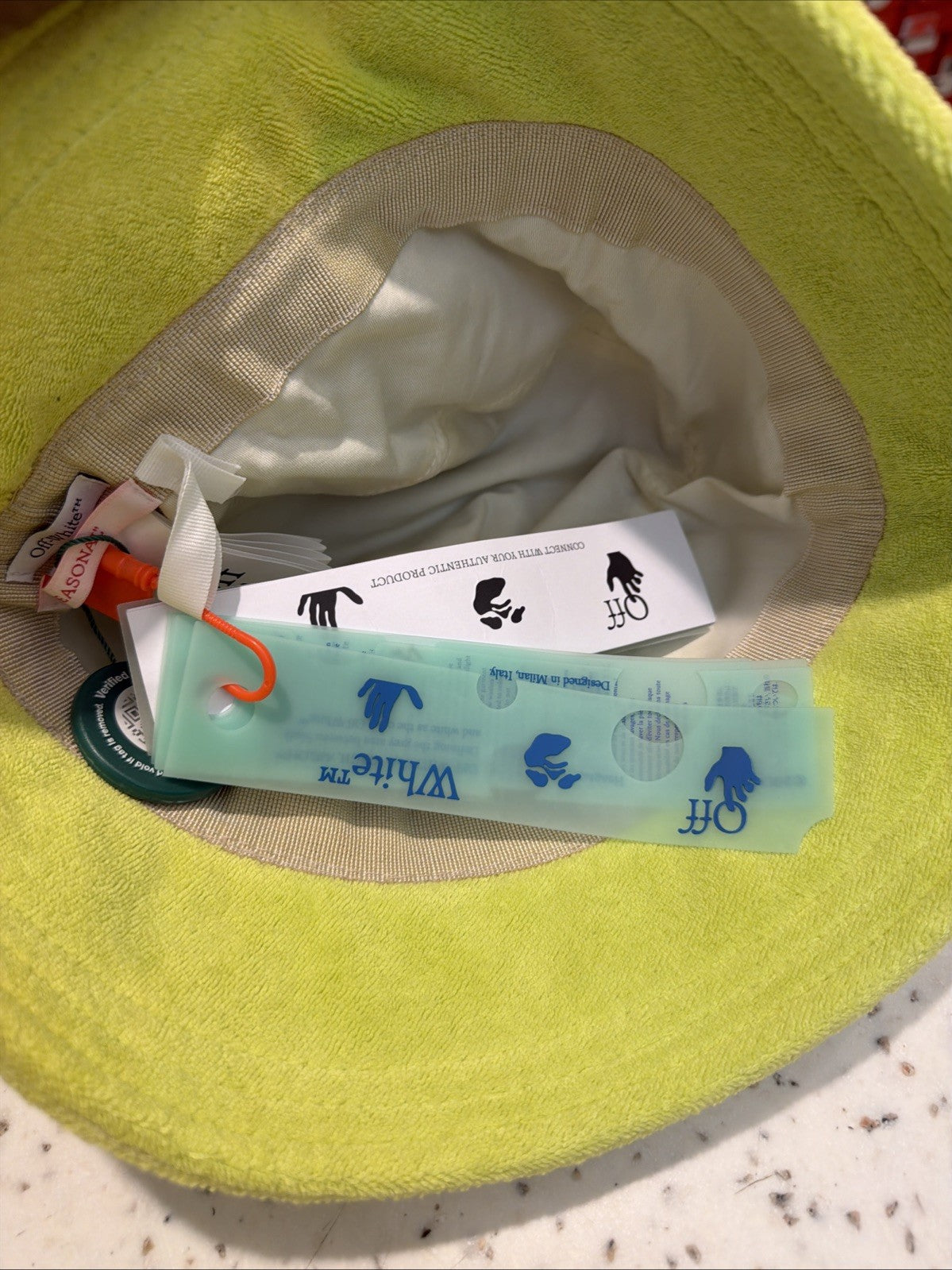 OFF-WHITE Swimming Man Towel Bucket Hat