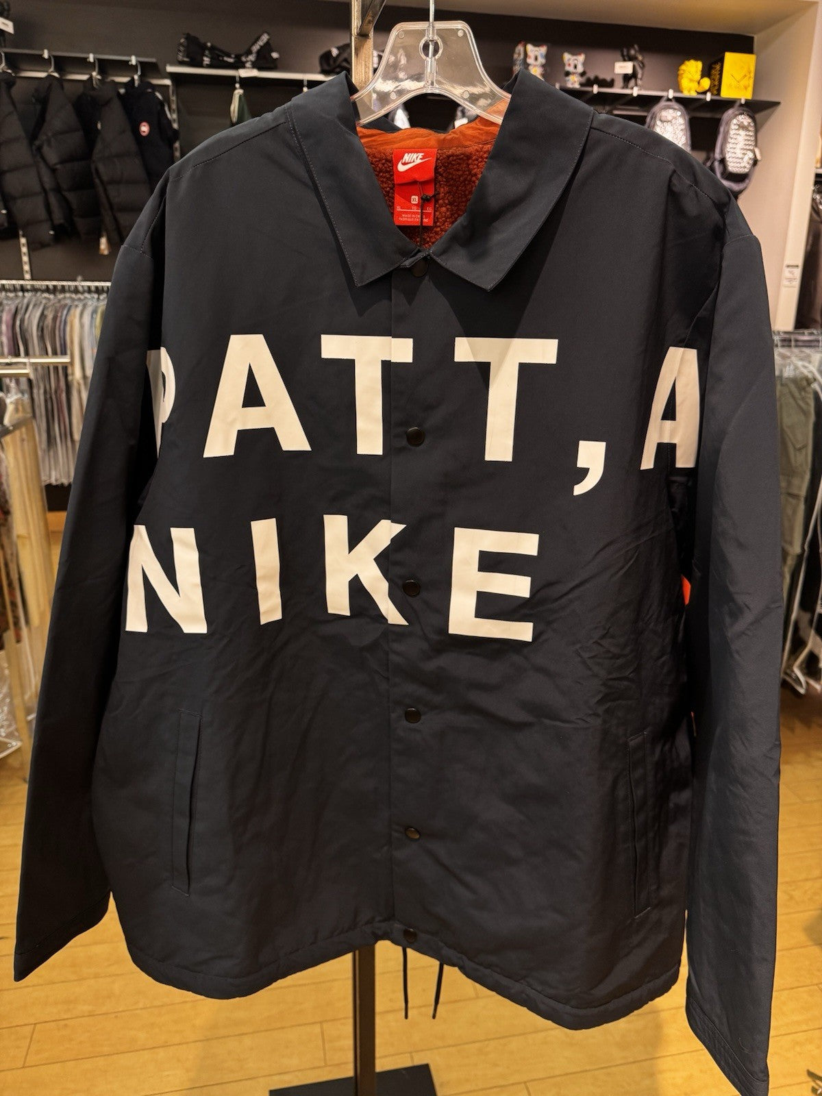Nike NSW Patta Coaches Jacket Dark Obsidian Size XL