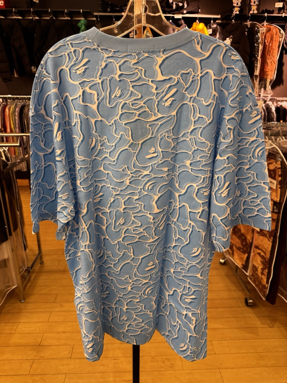 BAPE ABC Sea Surface Camo Relaxed Fit Tee Size XL