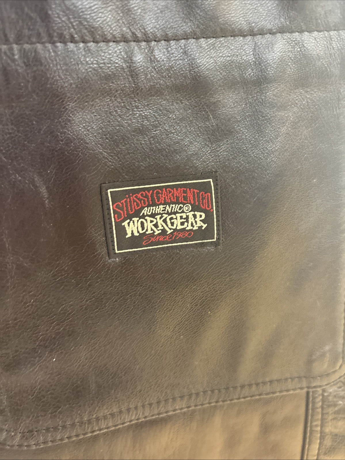STUSSY CARPENTER PANT LEATHER SZ 34