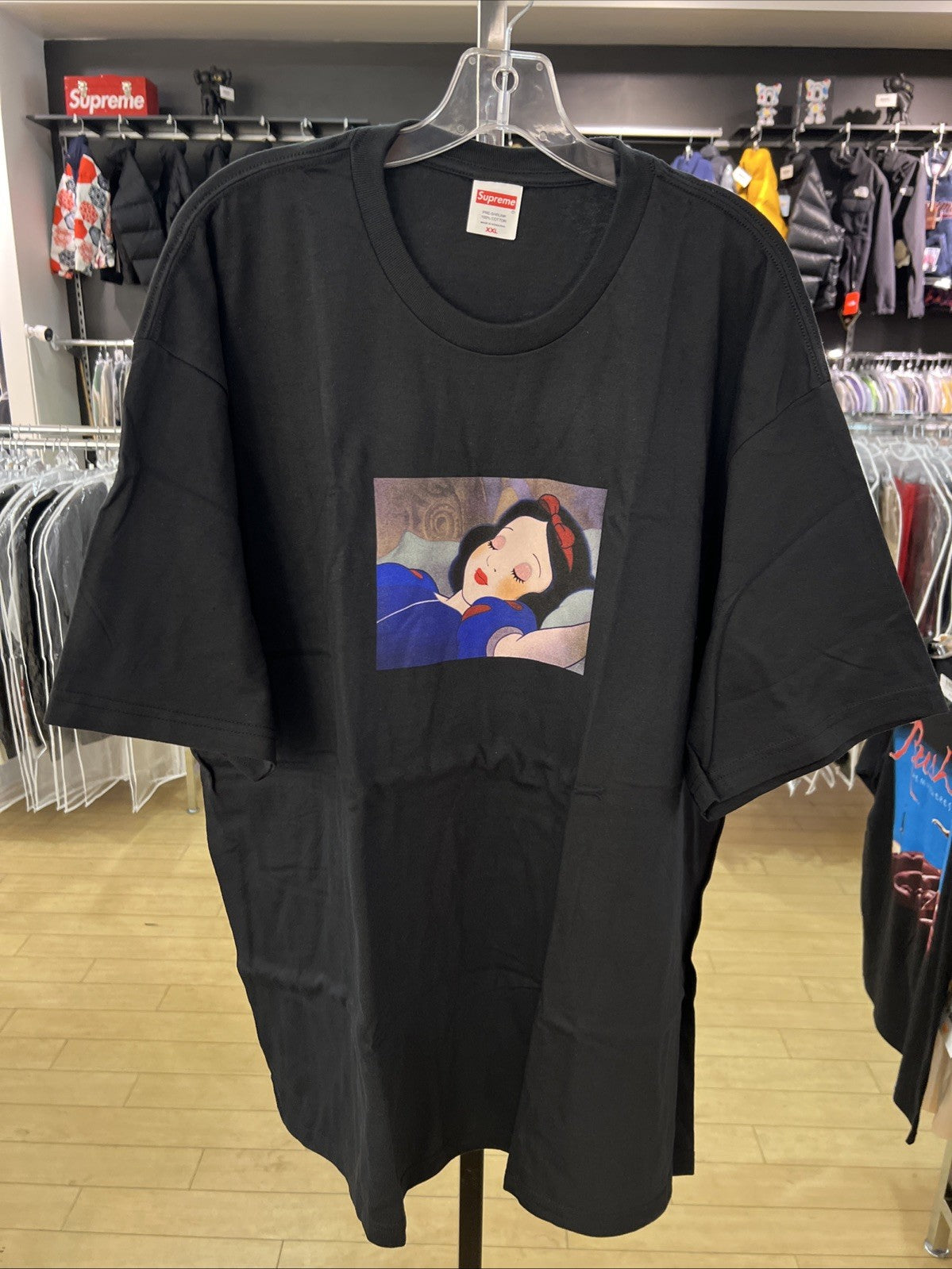 SUPREME x Snow White Disney Tee Black T-Shirt Sz XXL
