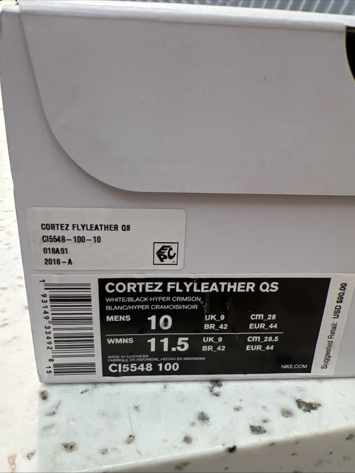 Nike Cortez Fly leather Steve Harrington Earth Day 2019 Sz 10 DEFECT